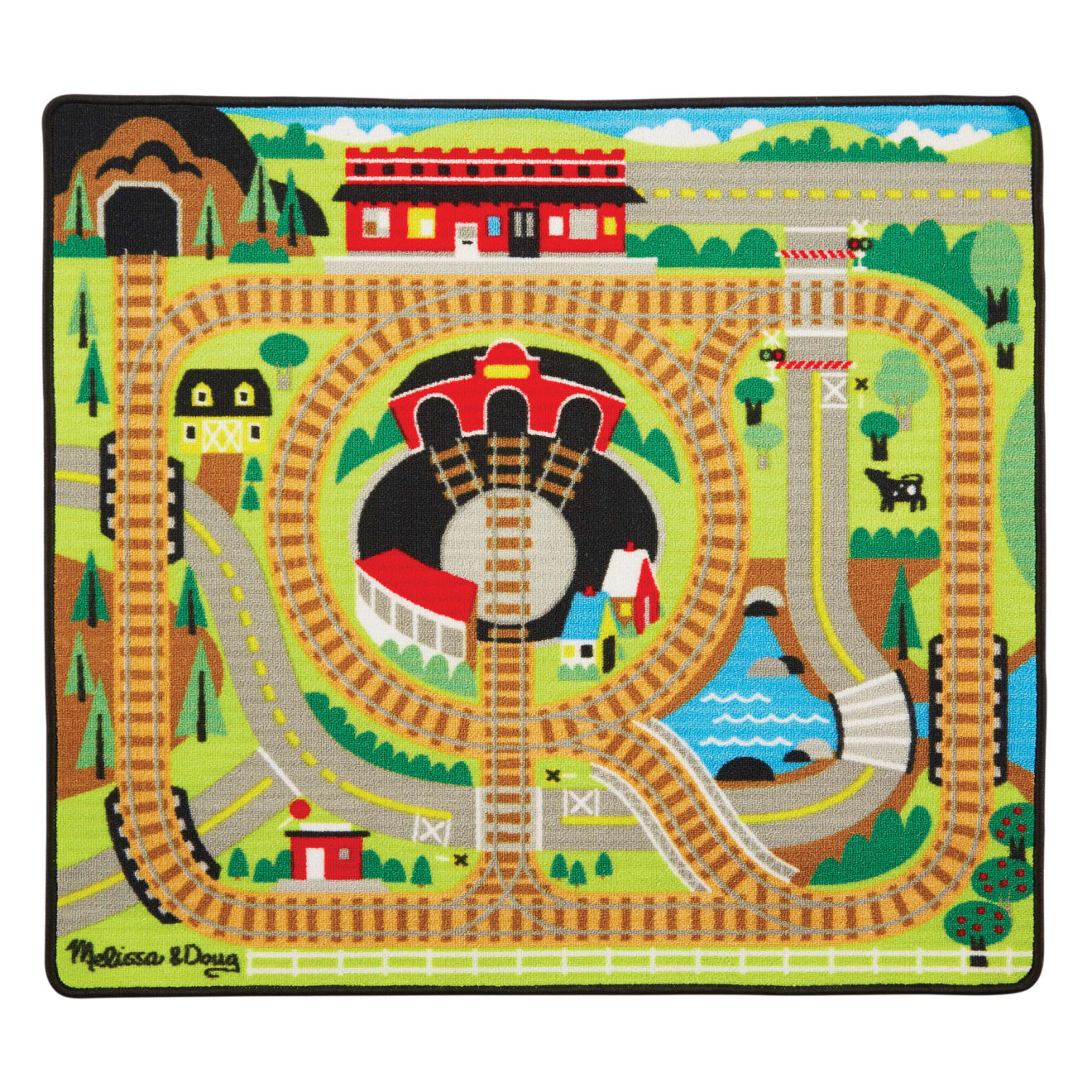 Melissa & Doug Round the Rails Train Rug - Image 4
