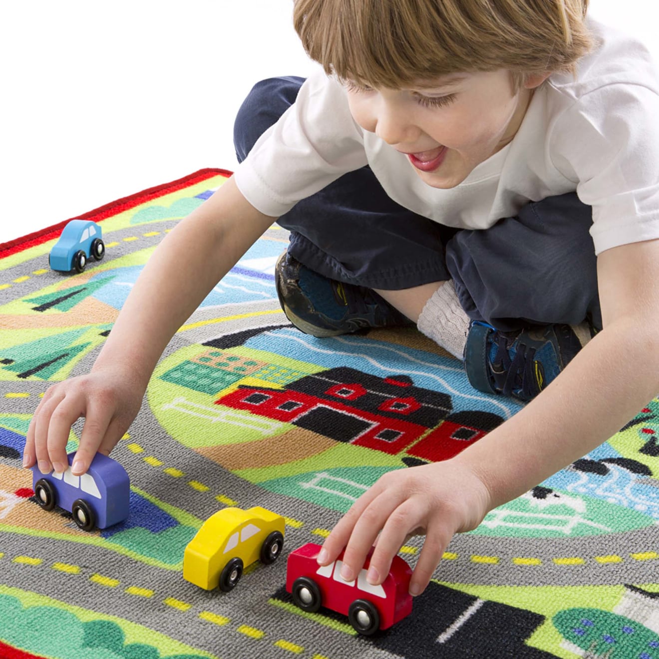 Melissa & Doug Round the Town Road Rug & Car Set - Image 8