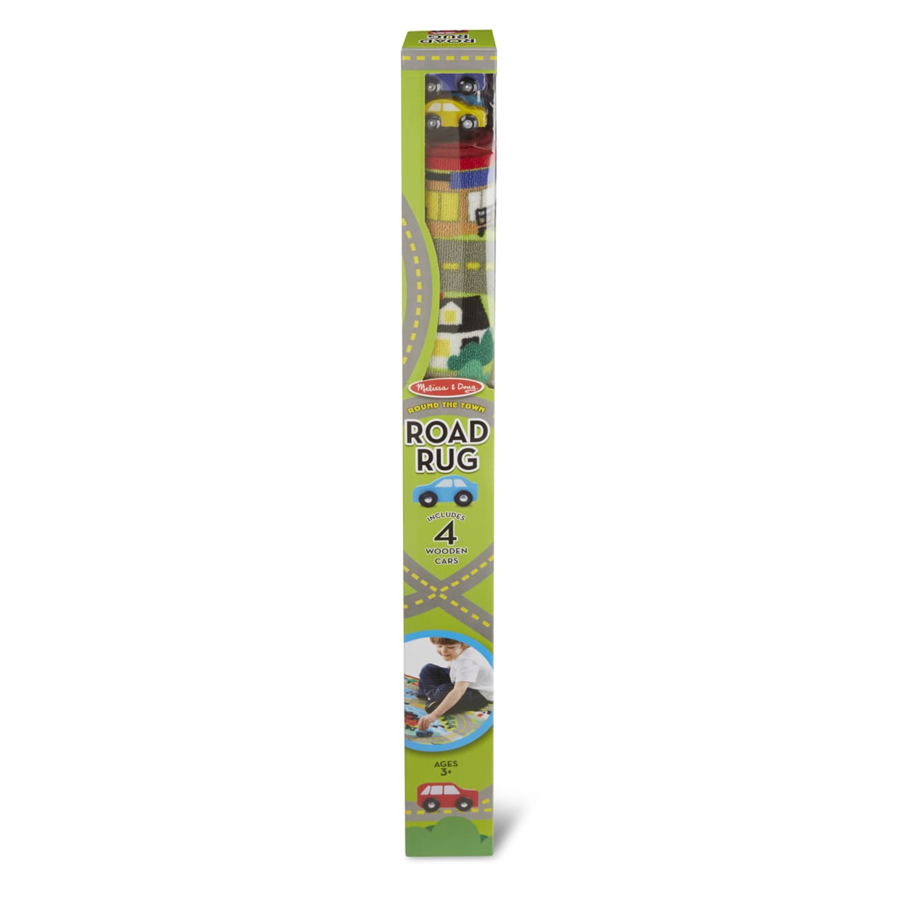 Melissa & Doug Round the Town Road Rug & Car Set - Image 3