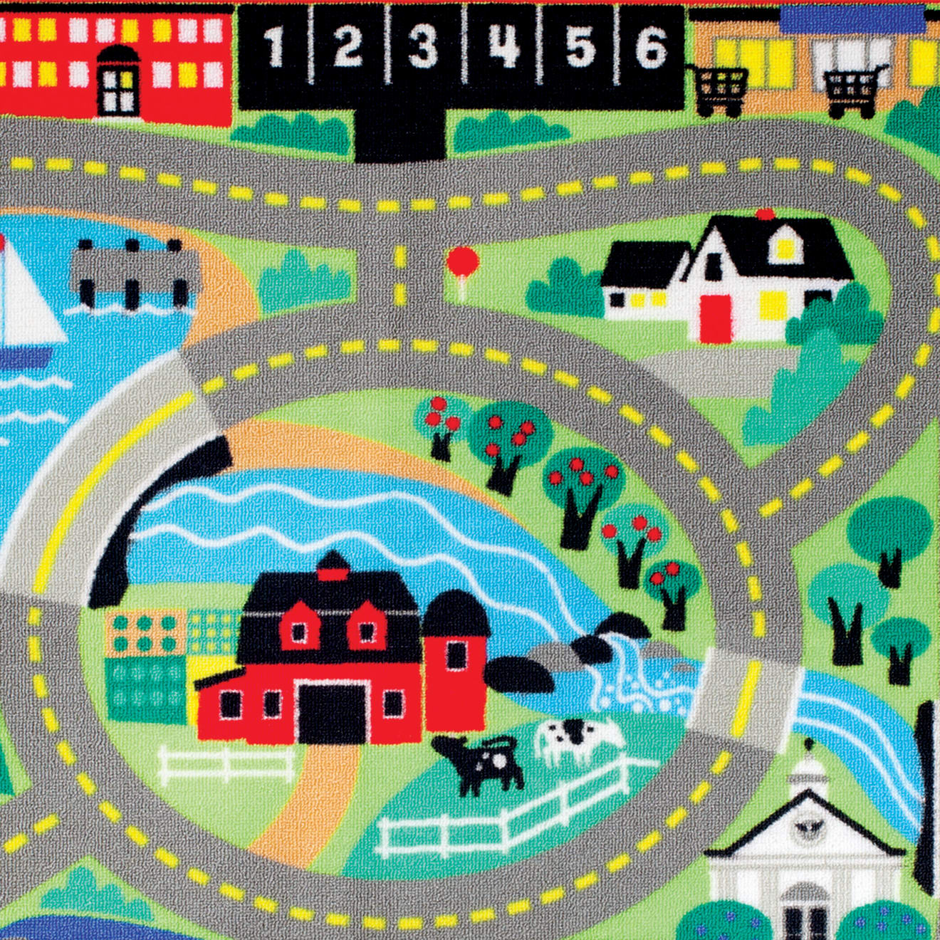 Melissa & Doug Round the Town Road Rug & Car Set - Image 7