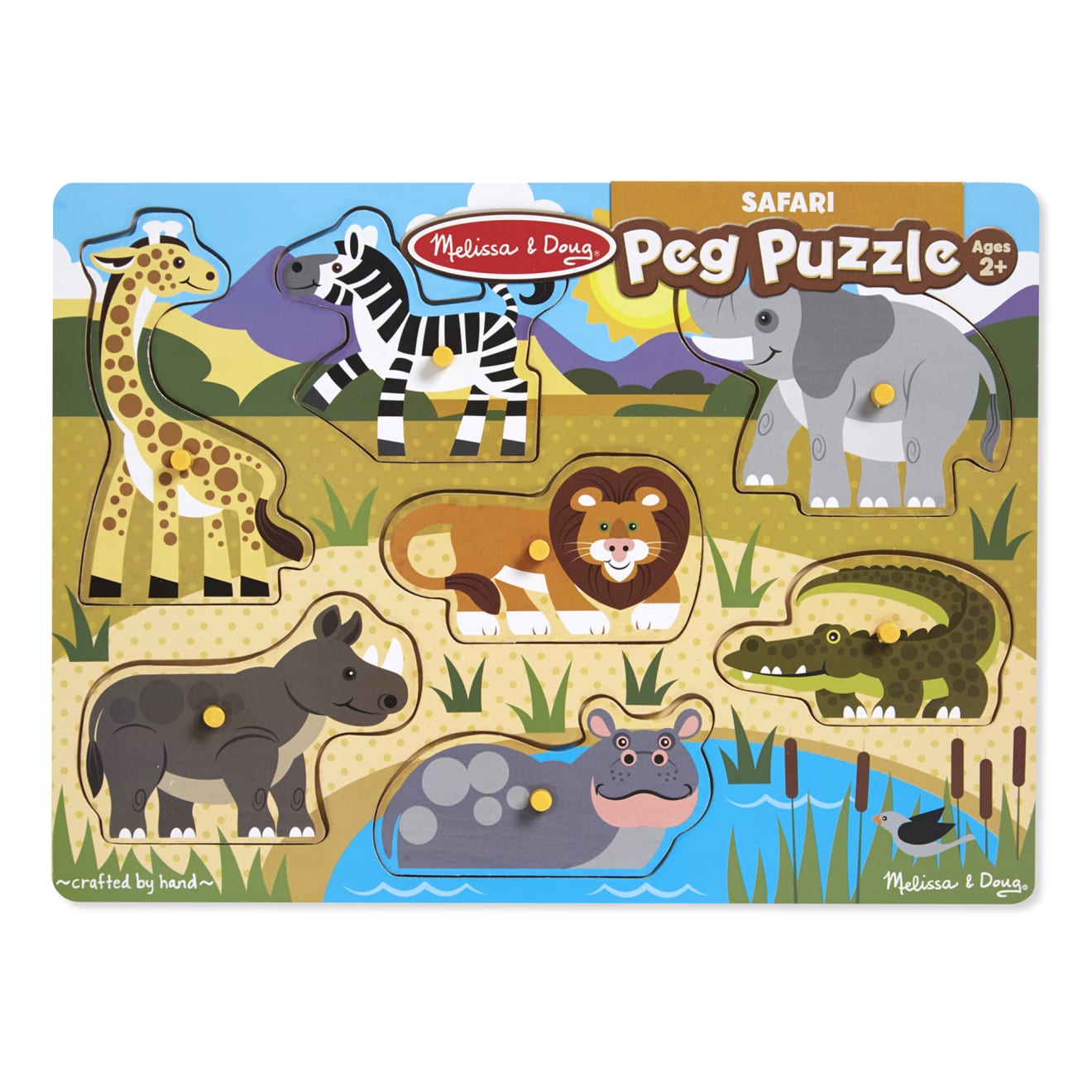Melissa & Doug Safari Peg Puzzle - 7 Pieces - Image 3