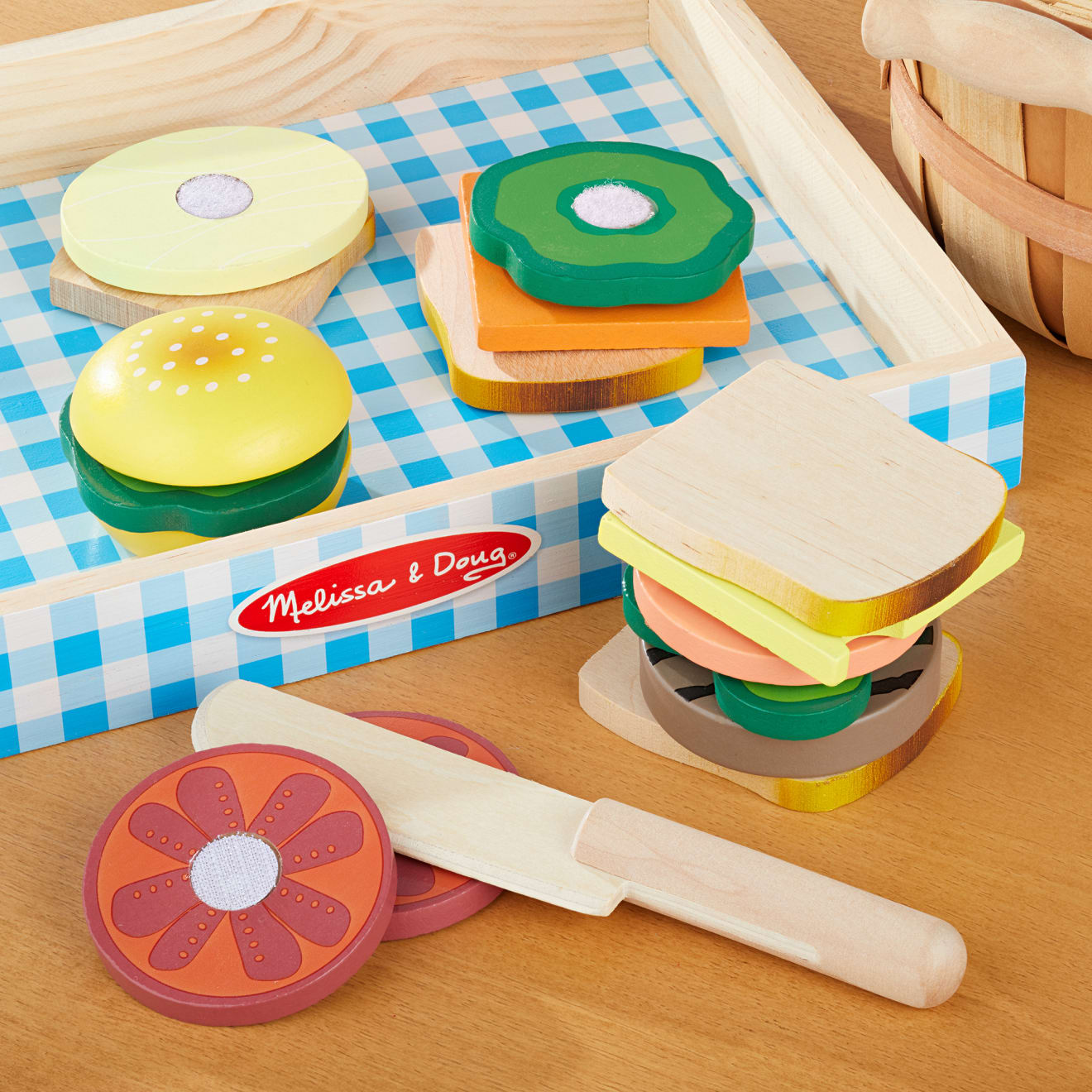 Melissa & Doug Sandwich Making Set - Wooden Play Food - Image 9