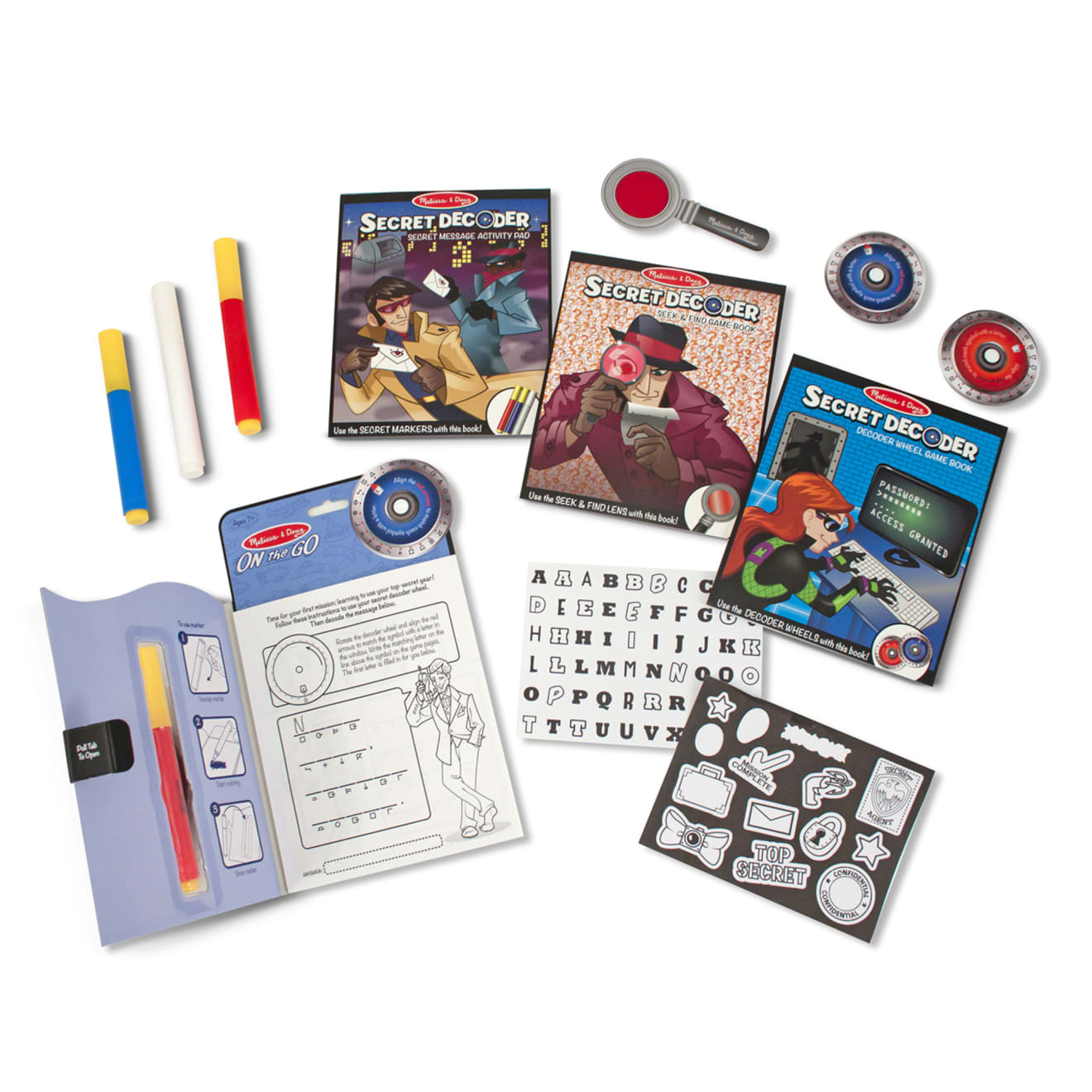 Melissa & Doug Secret Decoder Deluxe Activity Set - On the Go - Image 4