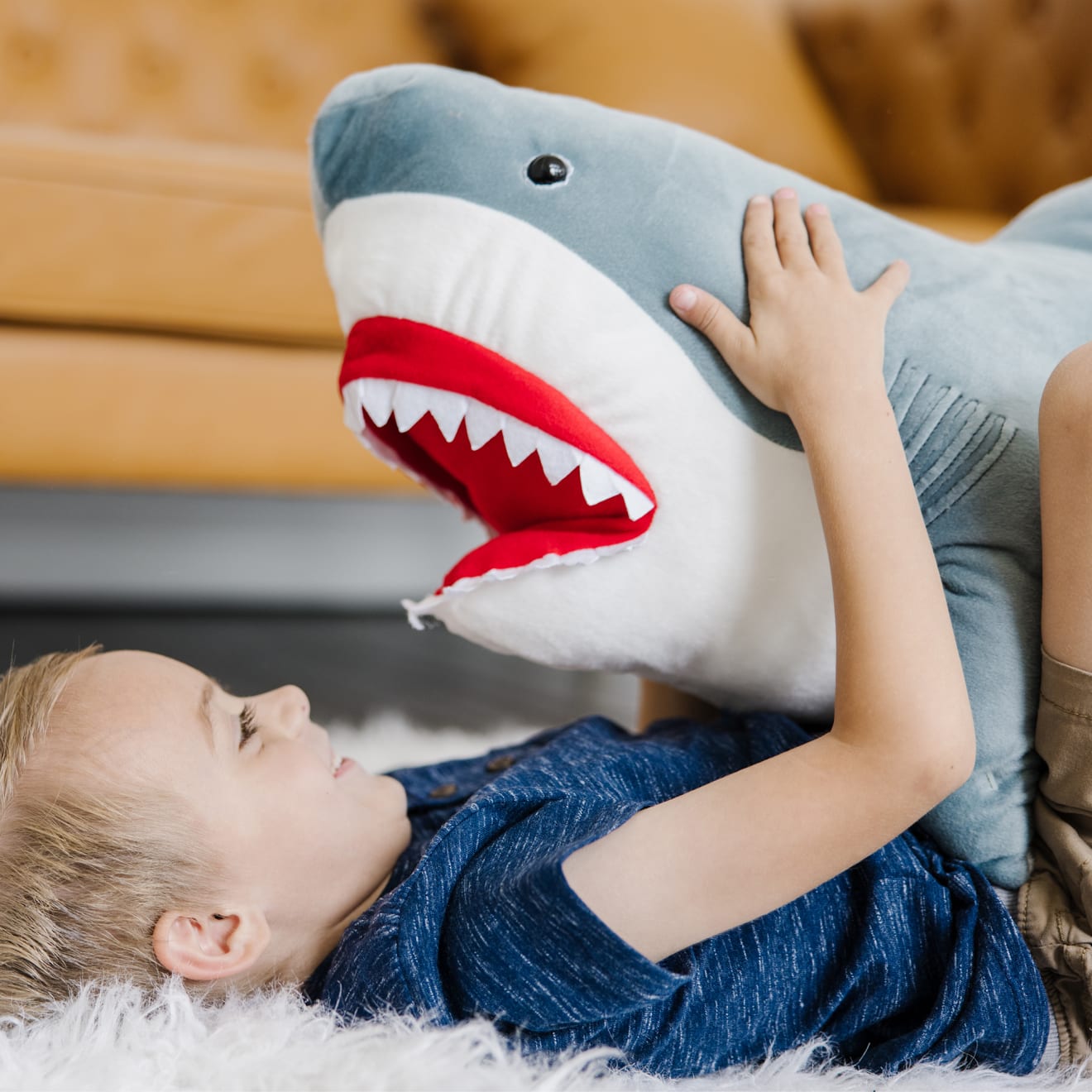 Melissa & Doug Shark Giant Stuffed Animal - Image 5