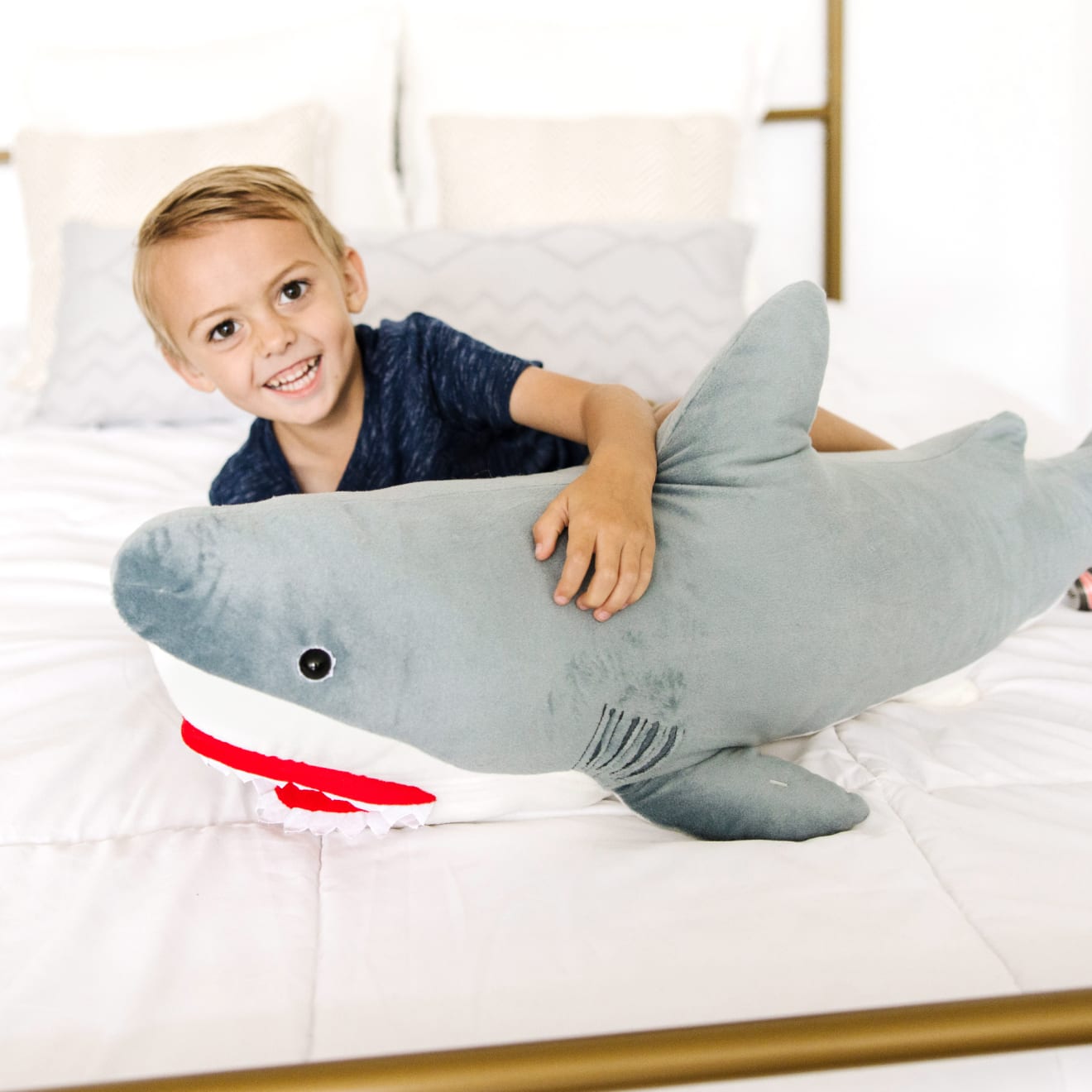 Melissa & Doug Shark Giant Stuffed Animal - Image 7