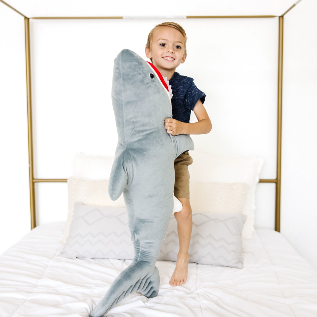Melissa & Doug Shark Giant Stuffed Animal - Image 6