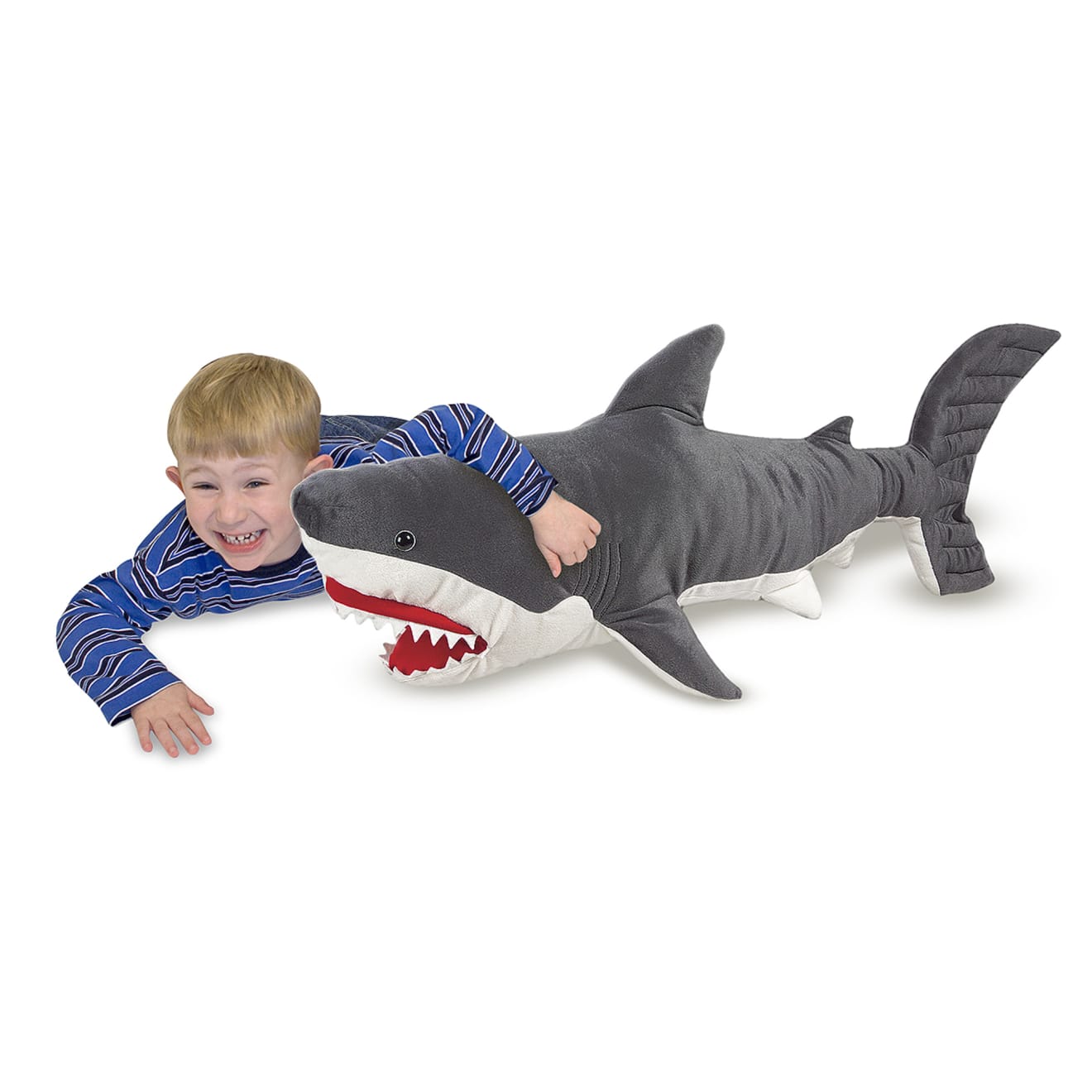 Melissa & Doug Shark Giant Stuffed Animal - Image 2