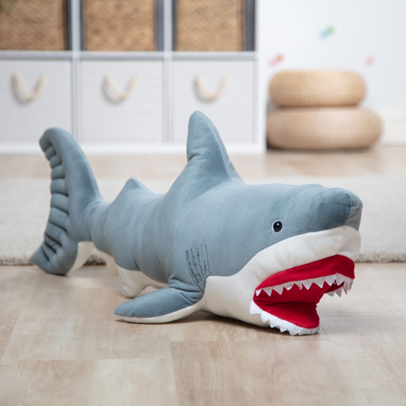 Melissa & Doug Shark Giant Stuffed Animal - Image 9