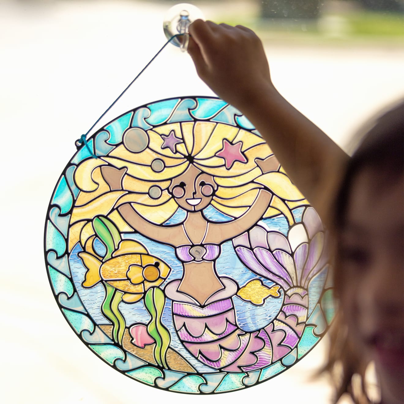 Melissa & Doug Stained Glass Made Easy - Mermaid - Image 2