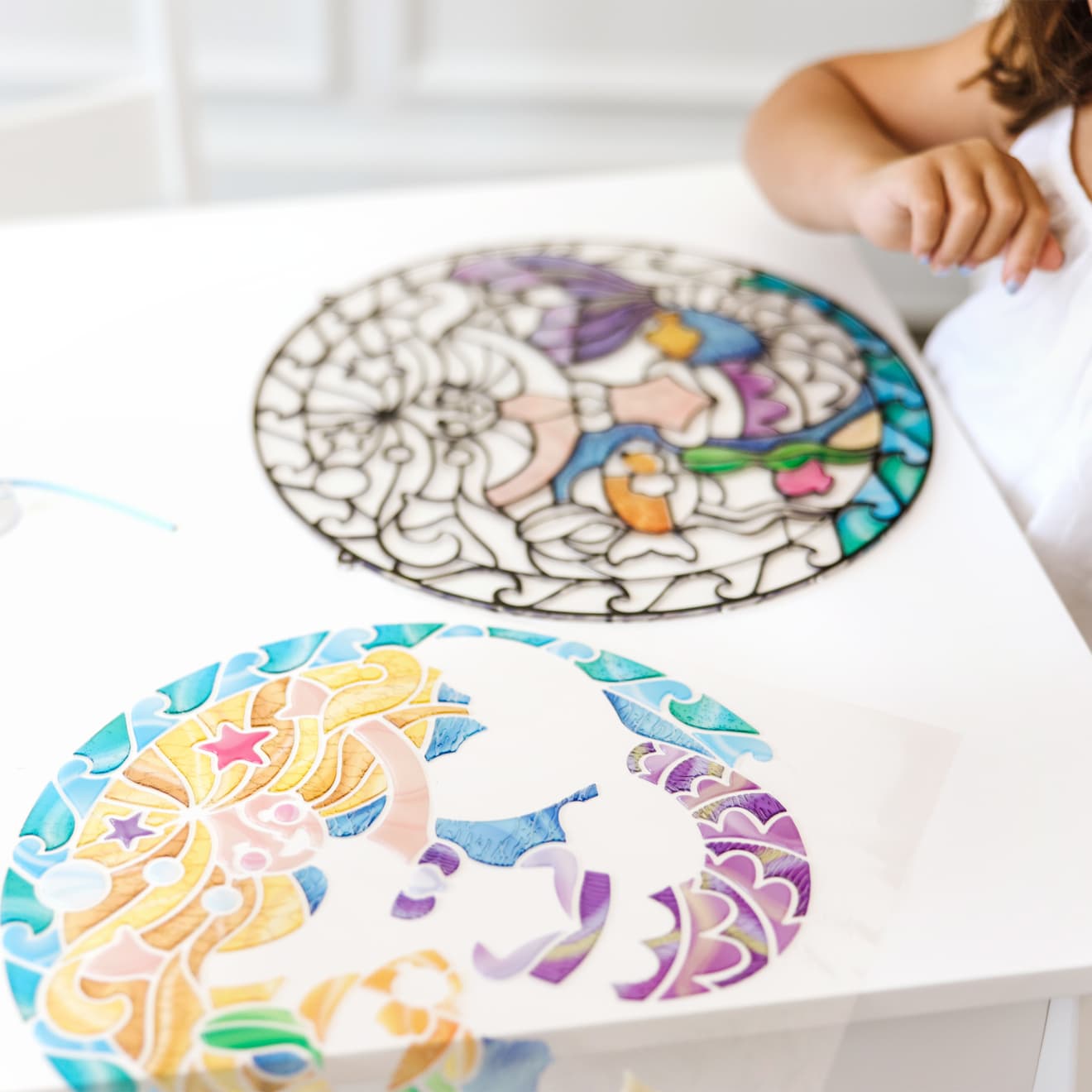 Melissa & Doug Stained Glass Made Easy - Mermaid - Image 8