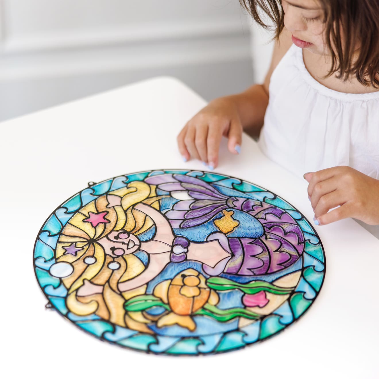 Melissa & Doug Stained Glass Made Easy - Mermaid - Image 5