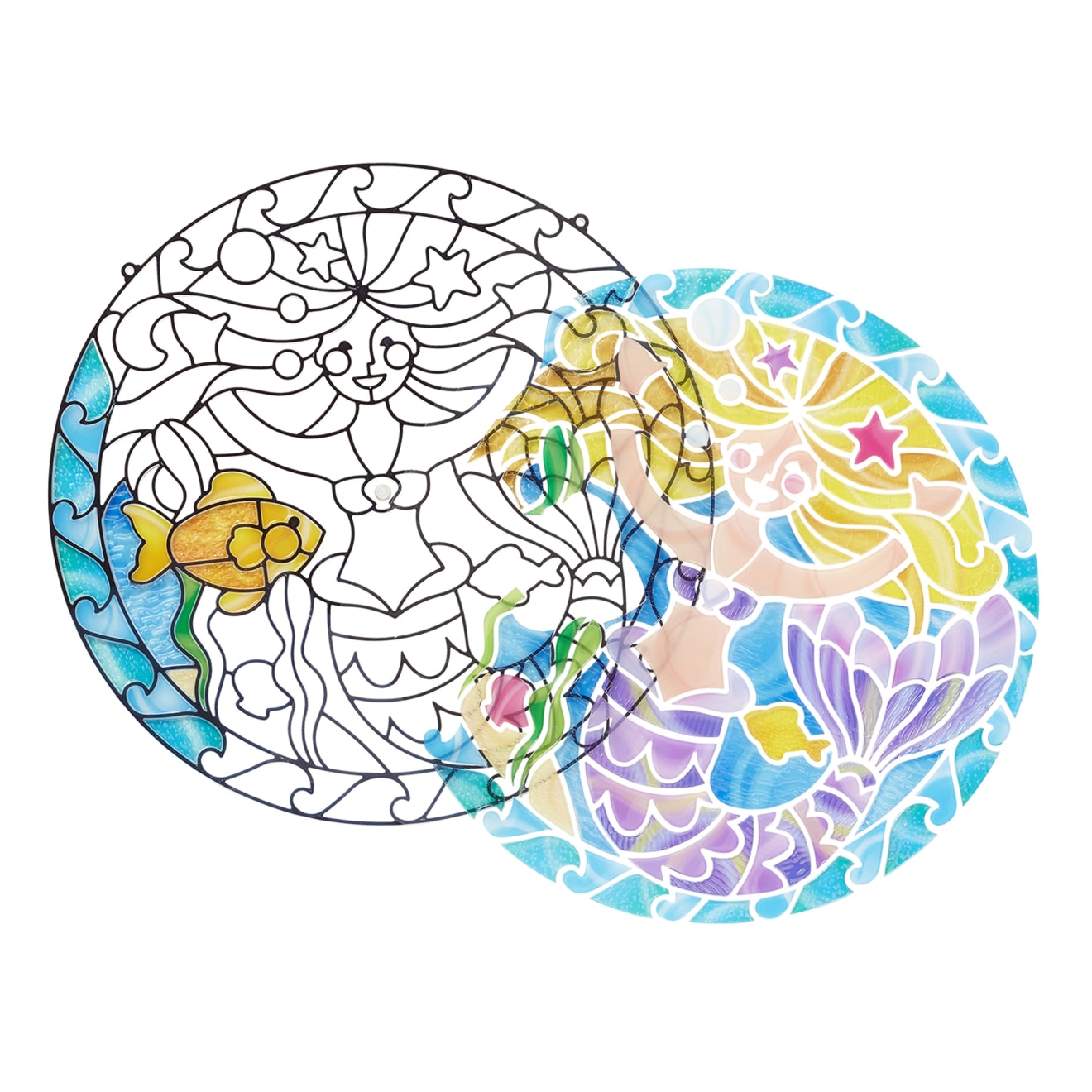 Melissa & Doug Stained Glass Made Easy - Mermaid - Image 4