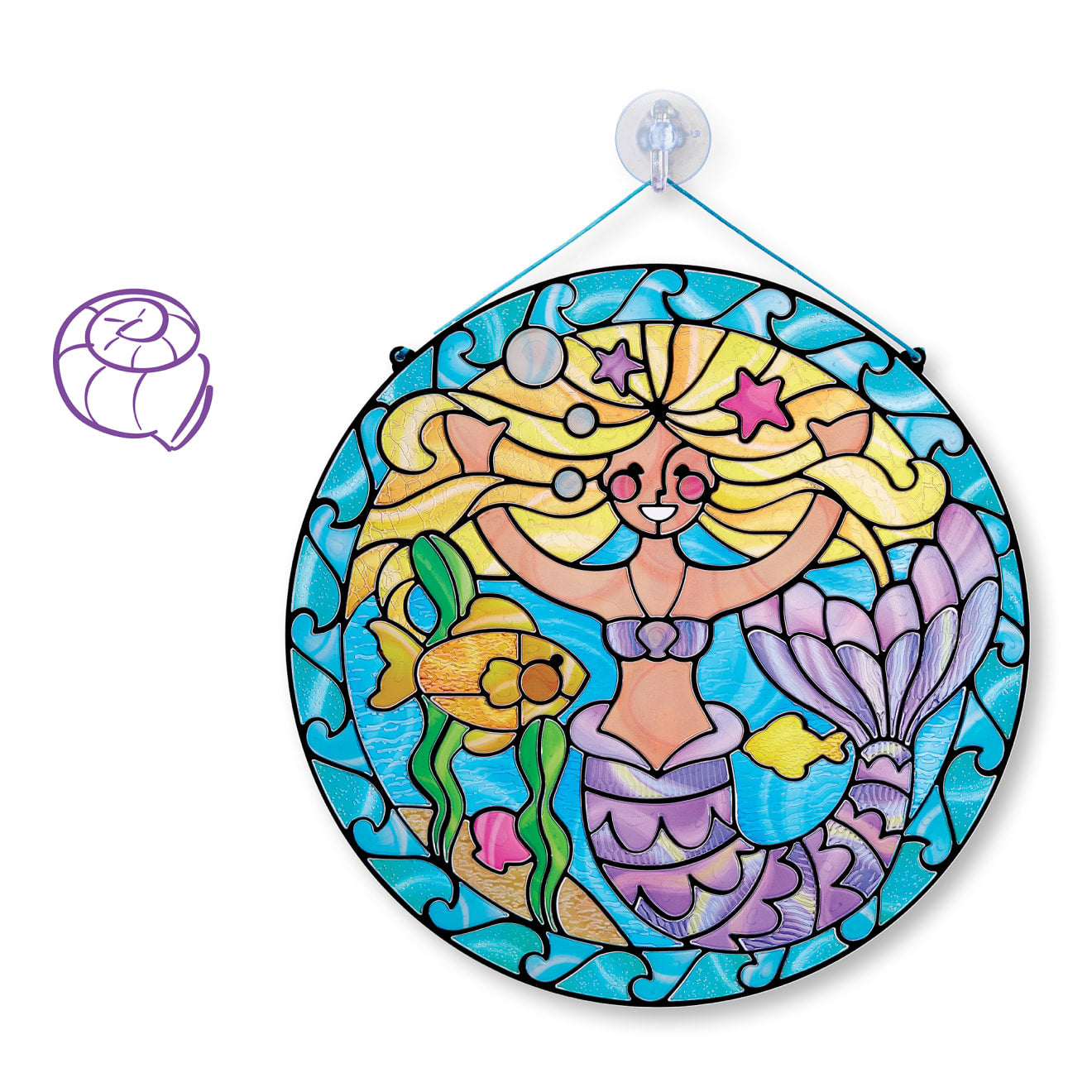 Melissa & Doug Stained Glass Made Easy - Mermaid - Image 6
