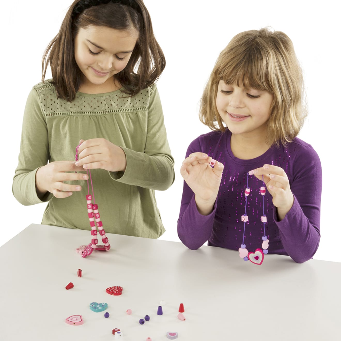 Melissa & Doug Created by Me! Heart Beads Wooden Bead Kit - Image 8