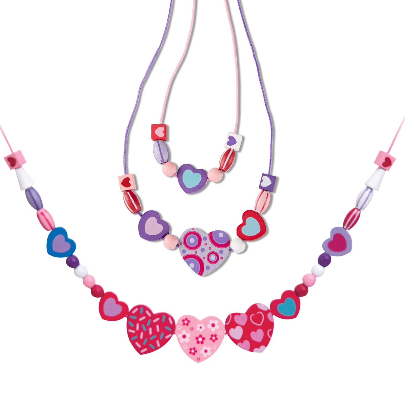 Melissa & Doug Created by Me! Heart Beads Wooden Bead Kit - Image 9
