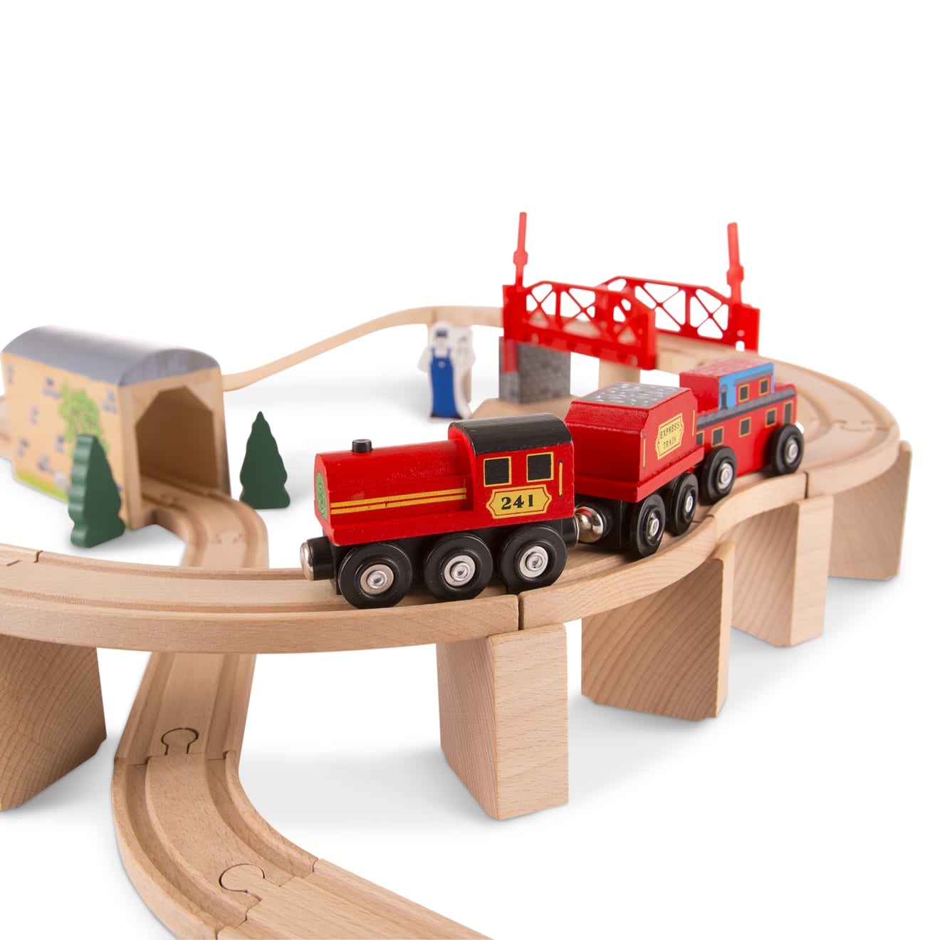 Melissa & Doug Swivel Bridge Train Set - Image 4