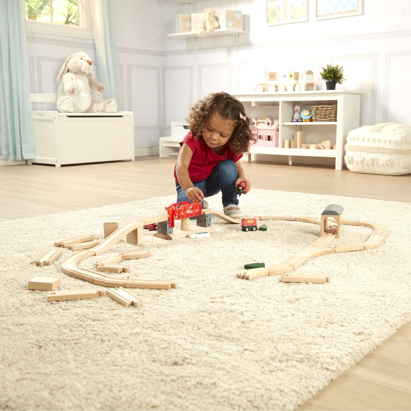 Melissa & Doug Swivel Bridge Train Set - Image 2