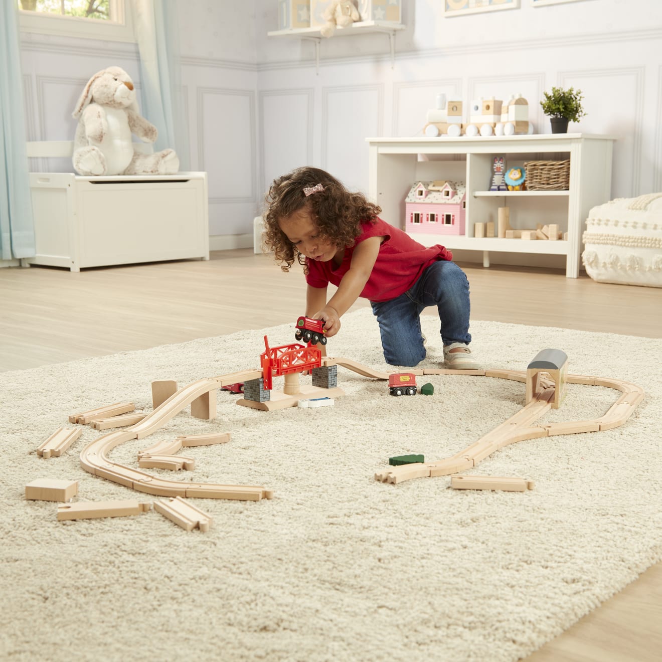 Melissa & Doug Swivel Bridge Train Set - Image 7