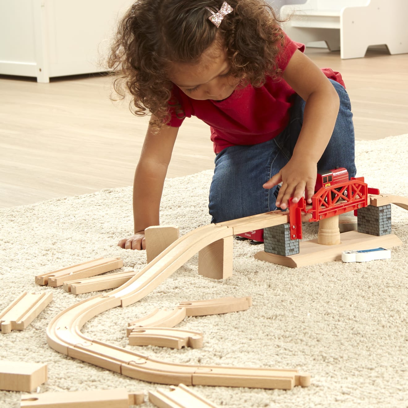 Melissa & Doug Swivel Bridge Train Set - Image 6