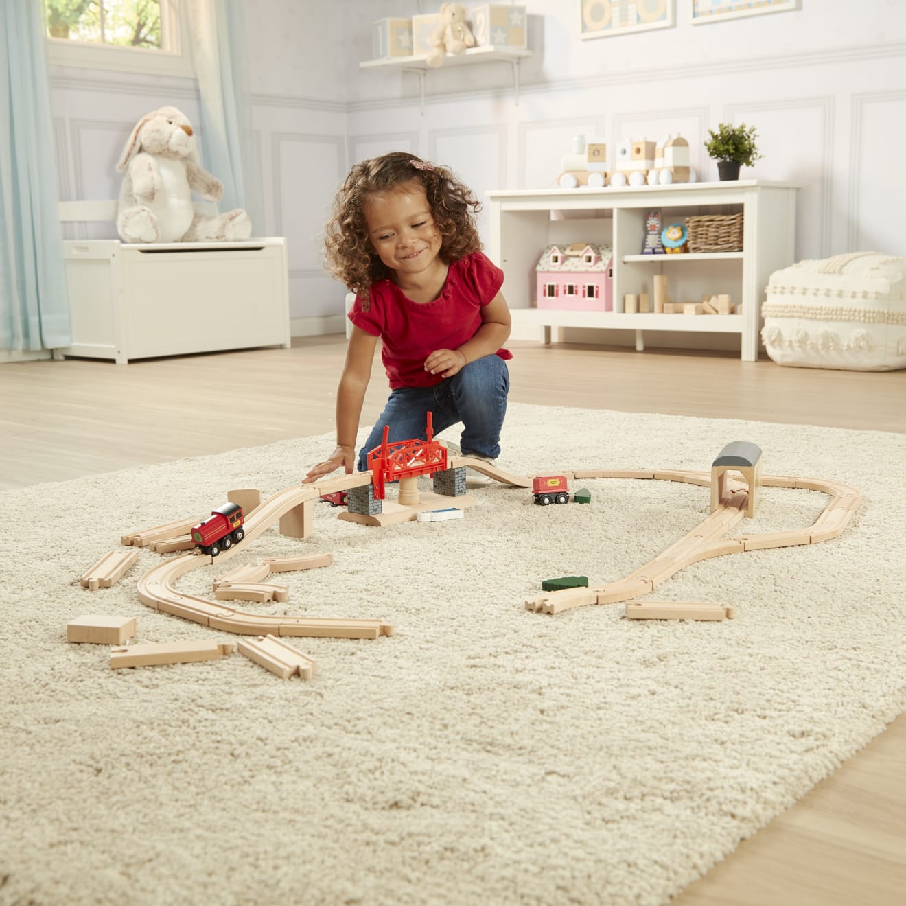 Melissa & Doug Swivel Bridge Train Set - Image 5