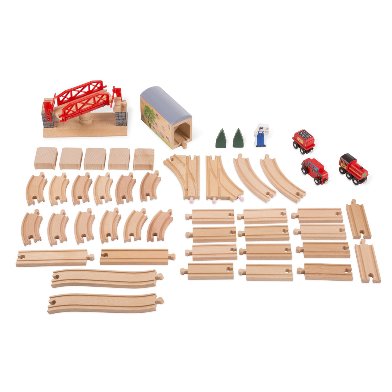 Melissa & Doug Swivel Bridge Train Set - Image 9
