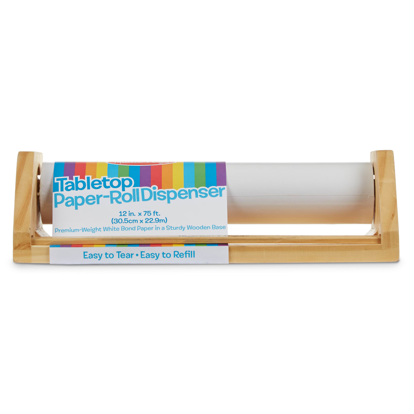 Melissa & Doug Wooden Tabletop Paper Roll Dispenser