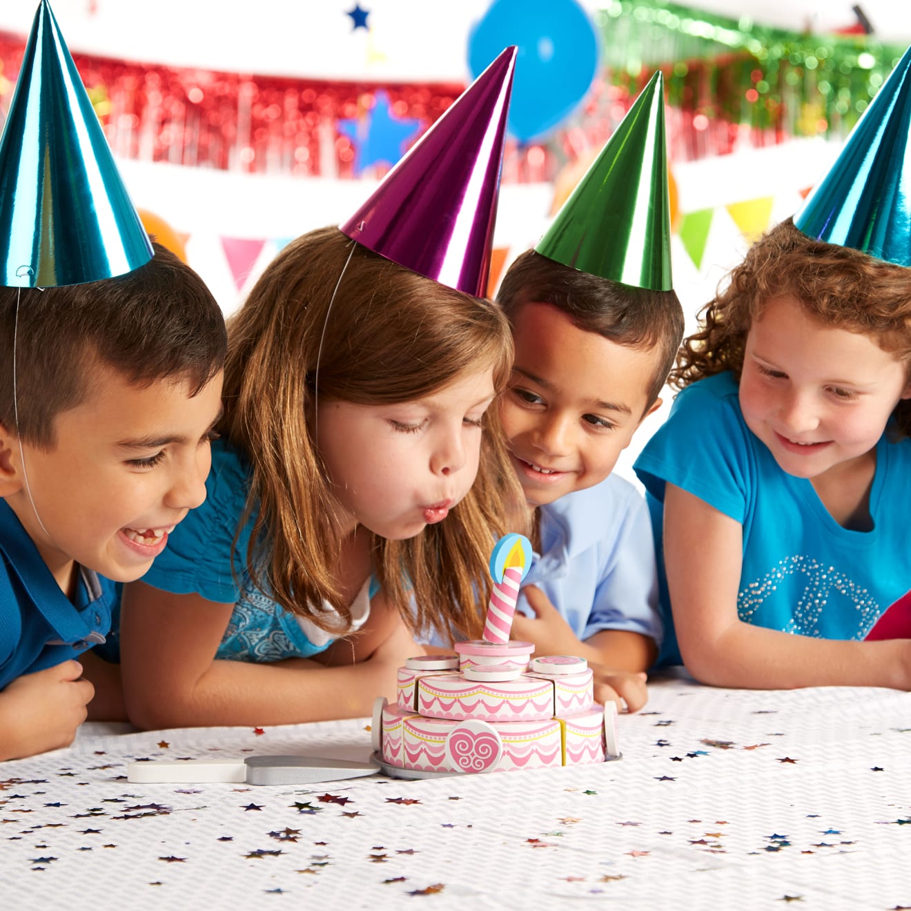 Melissa & Doug Triple-Layer Party Cake - Wooden Play Food - Image 2