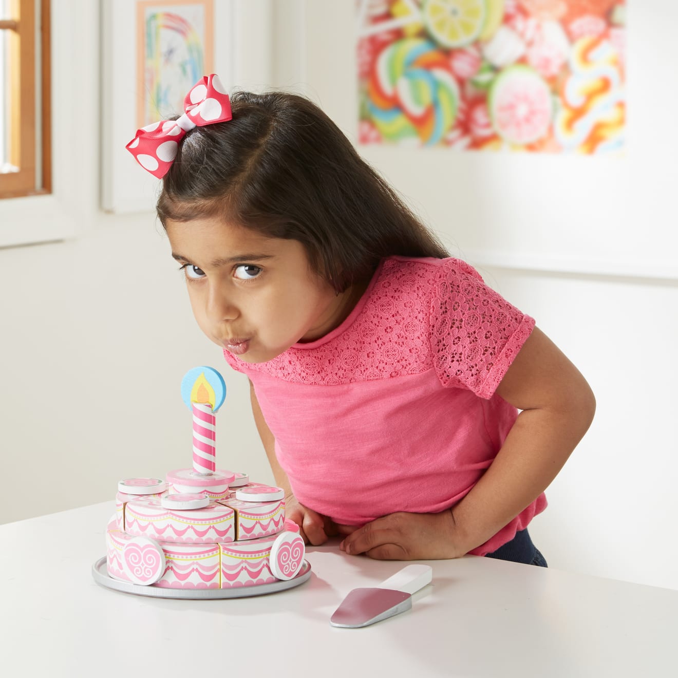 Melissa & Doug Triple-Layer Party Cake - Wooden Play Food - Image 6