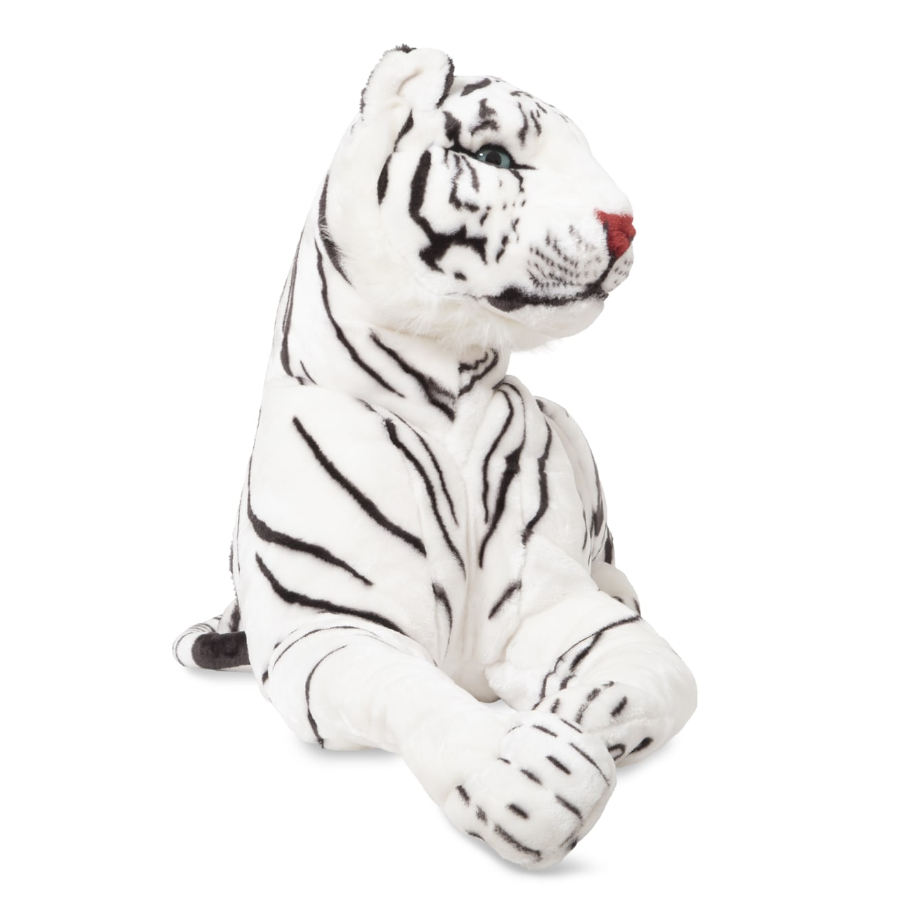 Melissa & Doug White Tiger Giant Stuffed Animal - Image 4