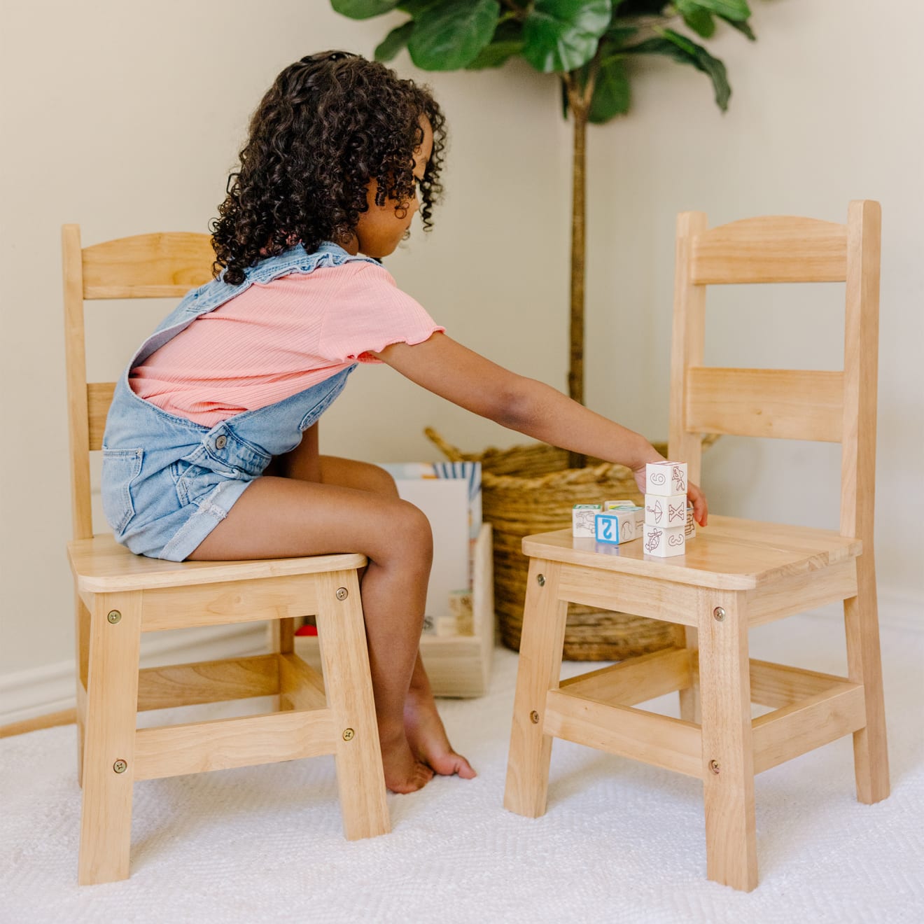 Melissa & Doug Pair of Solid Wood Chairs 2-Piece Set - Image 8