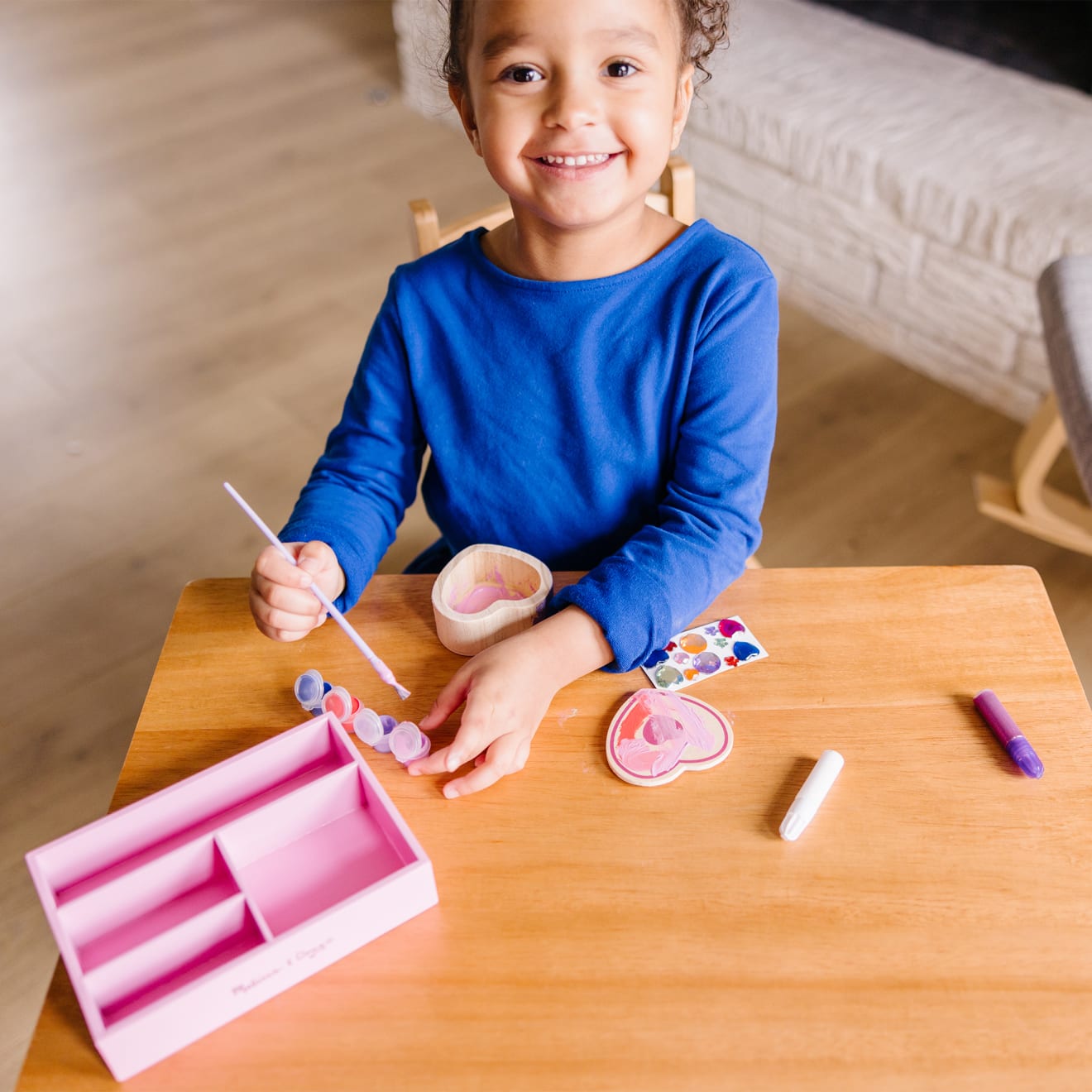 Melissa & Doug Decorate-Your-Own Wooden Heart Box - Image 2