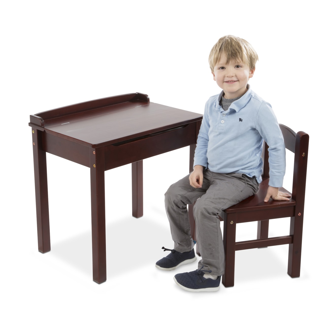 Melissa & Doug Child's Lift-Top Desk & Chair - Espresso - Image 8
