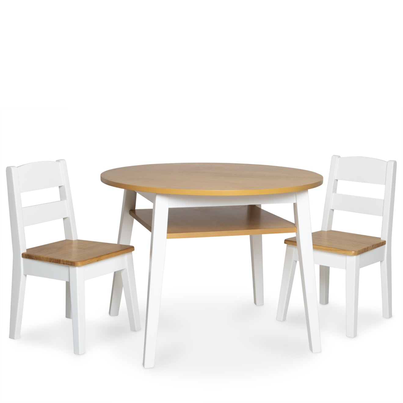 Melissa & Doug Wooden Round Table & Chairs Set - Image 4