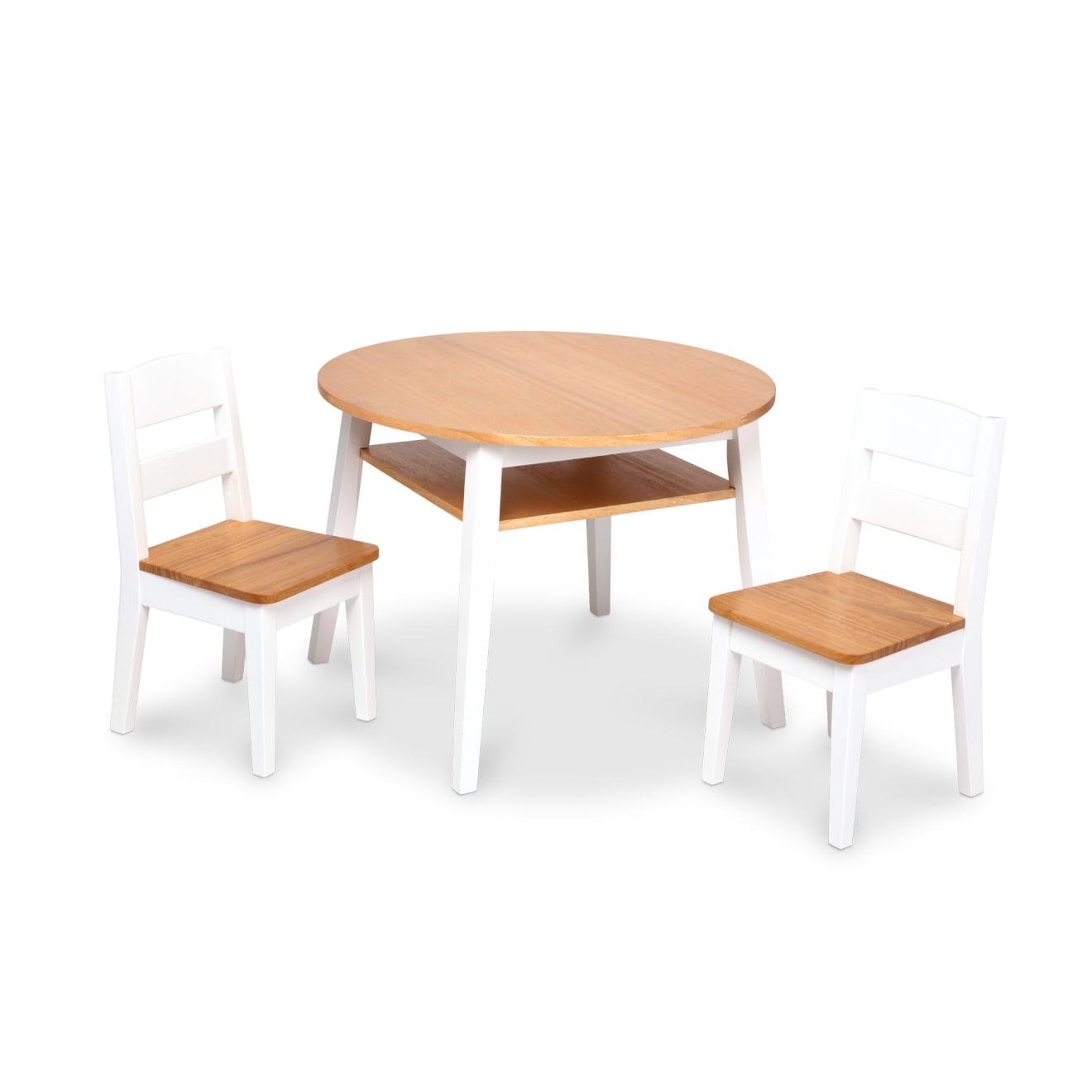 Melissa & Doug Wooden Round Table & Chairs Set - Image 3