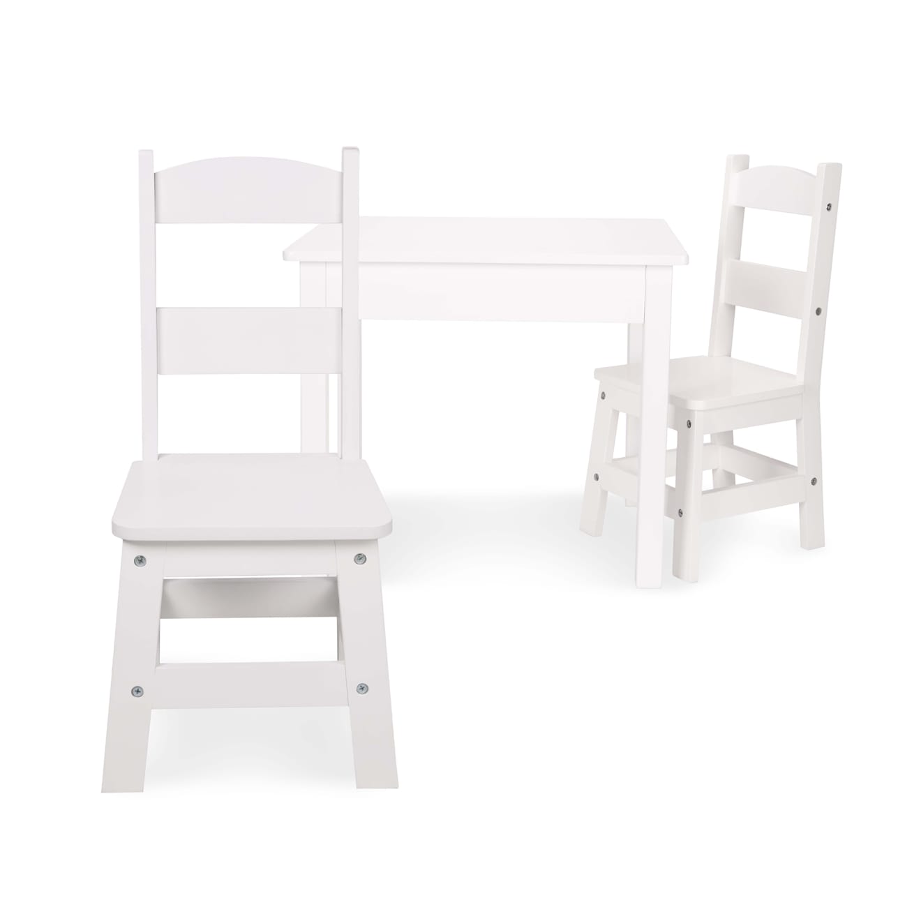 Melissa & Doug Wooden Table & Chairs - White - Image 4