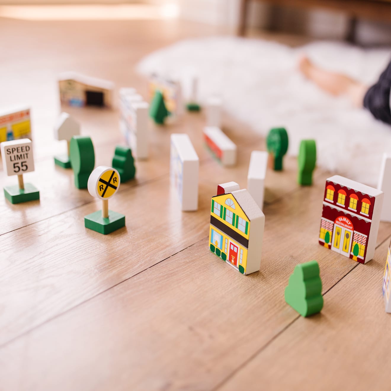 Melissa & Doug Wooden Town Play Set - Image 7