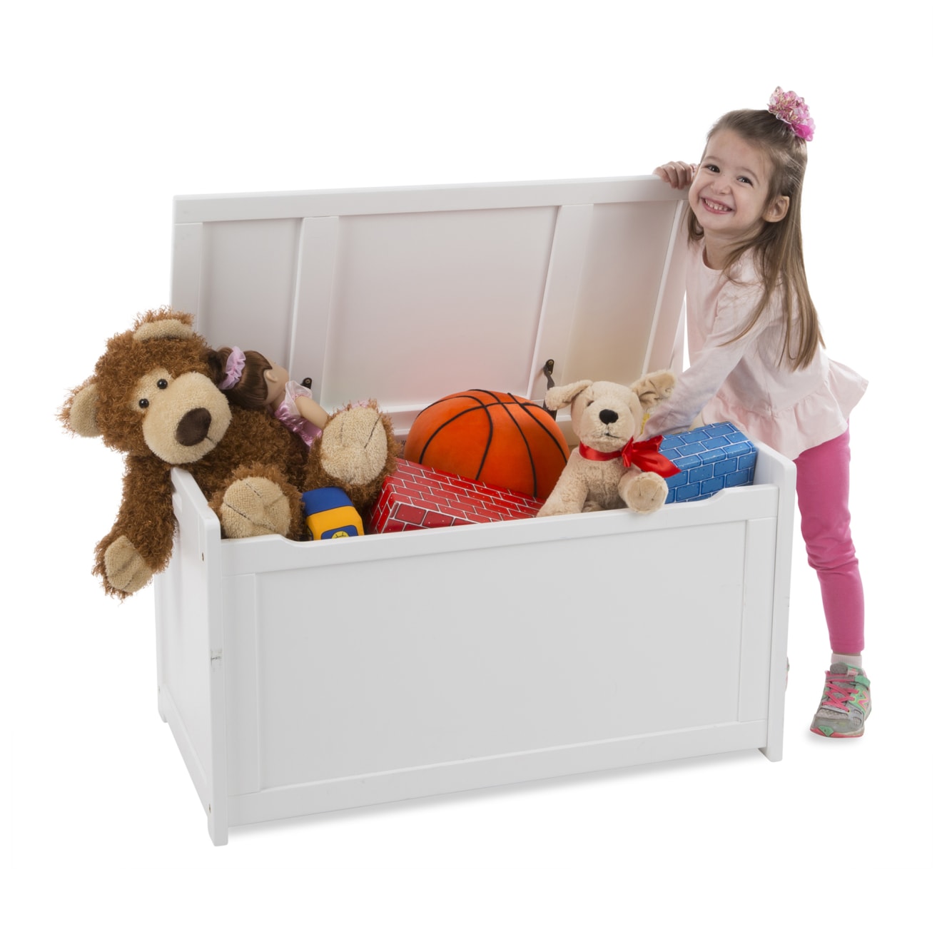 Melissa & Doug Wooden Toy Chest (White) - Image 8