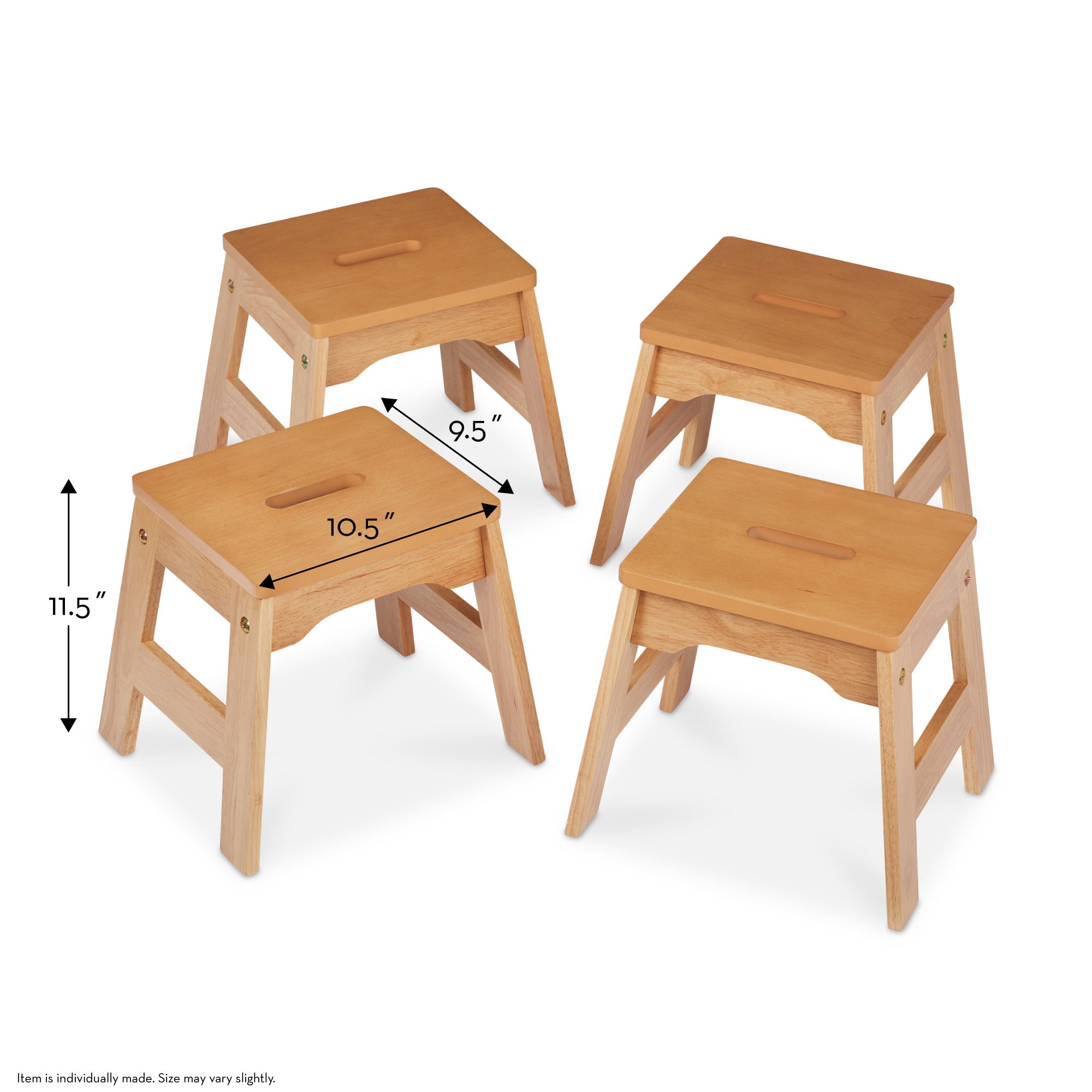 Melissa & Doug Wooden Stools ?C Set of 4 - Image 3
