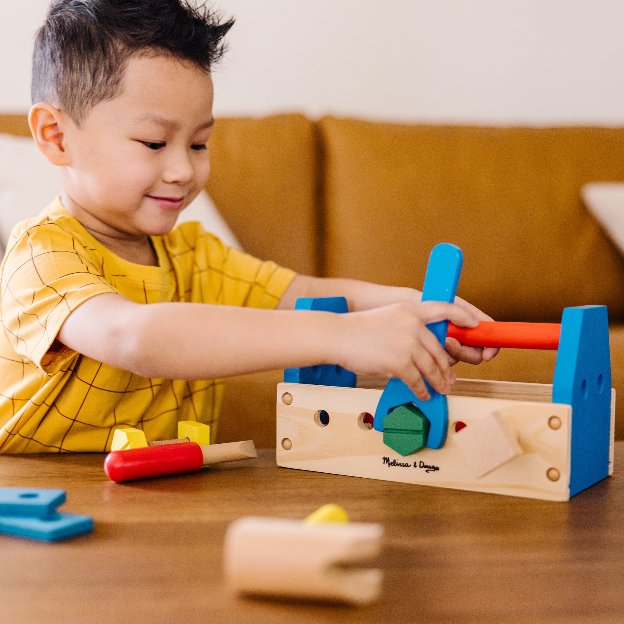Melissa & Doug Wooden Take-Along Tool Kit - Image 7