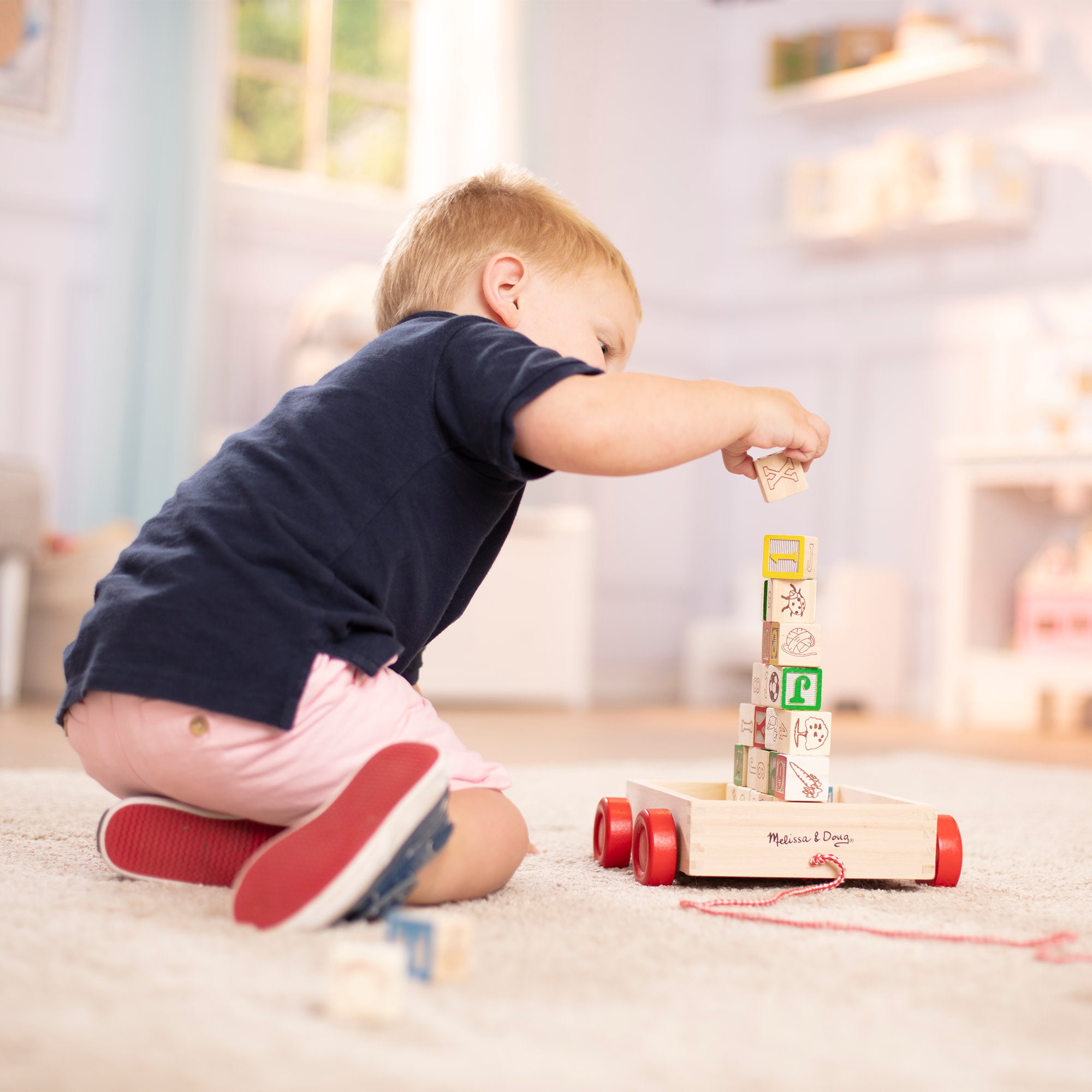 Melissa & Doug Classic ABC Block Cart - Image 8