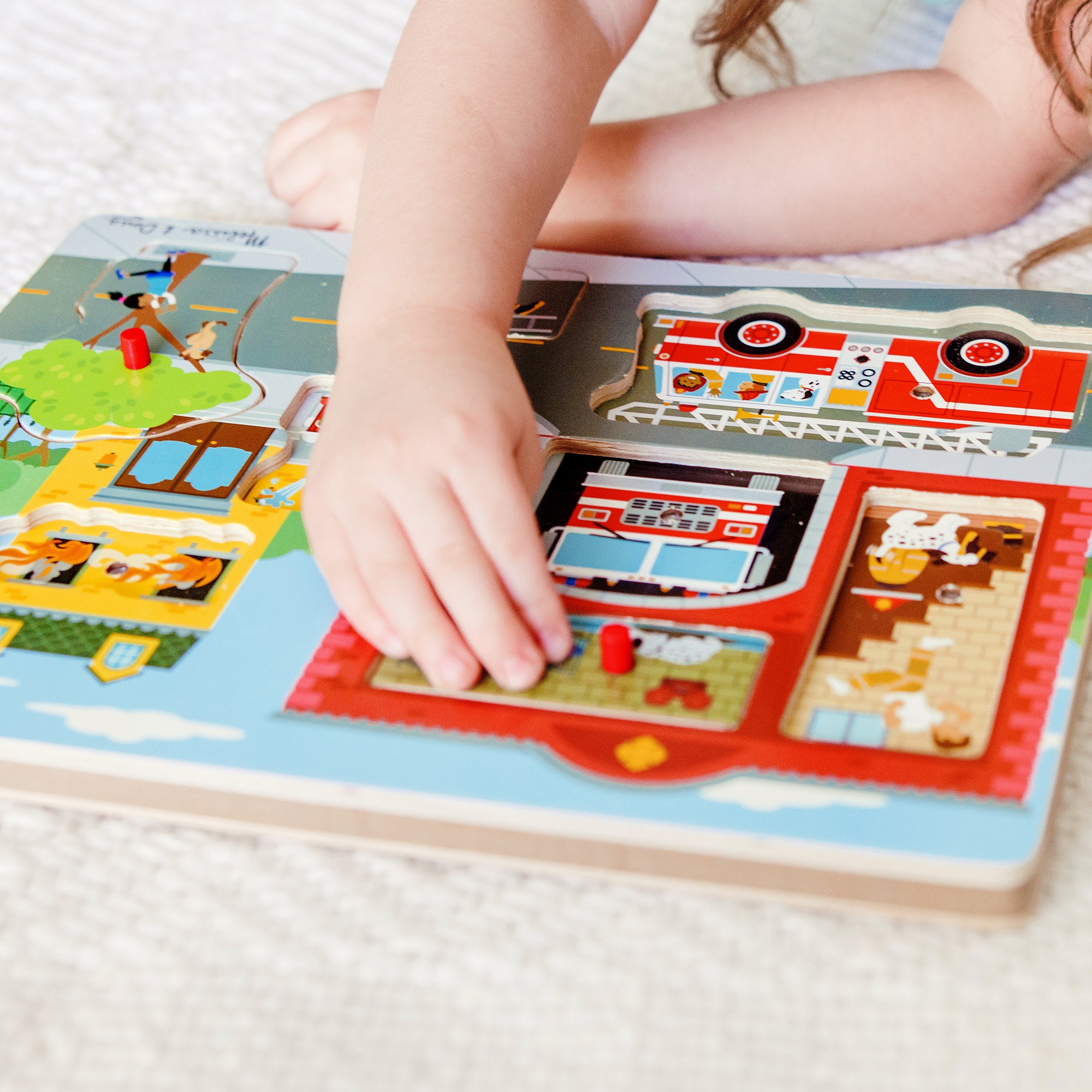Melissa & Doug Around the Fire Station Sound Puzzle - 8 Pieces - Image 5