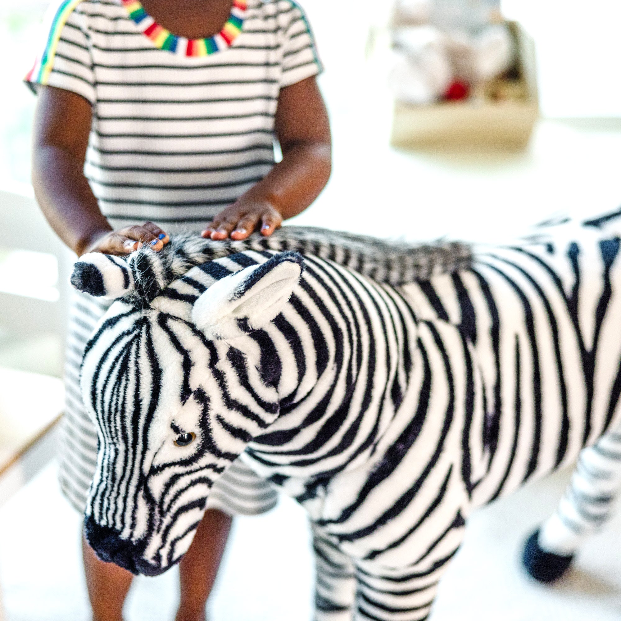 Melissa & Doug Zebra Lifelike Plush Stuffed Animal - Image 5