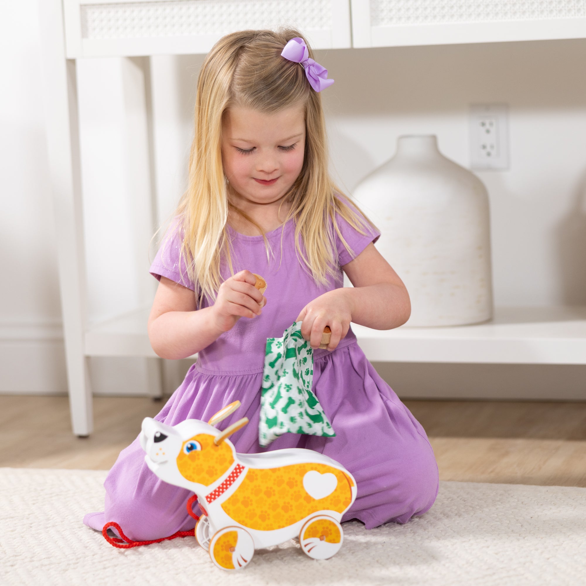 Melissa & Doug Feed, Walk & Poo Pup Play Set - Image 2