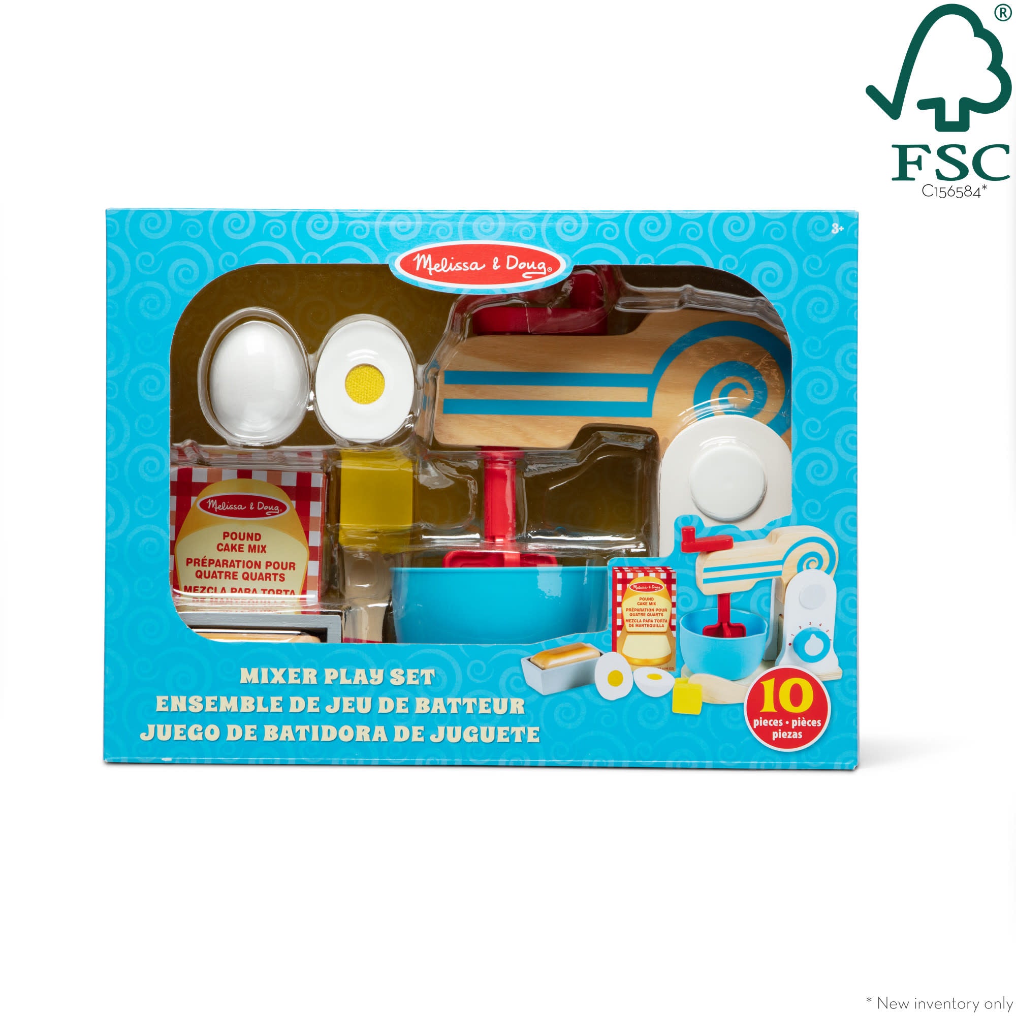 Melissa & Doug Wooden Make-a-Cake Mixer Set - Image 3