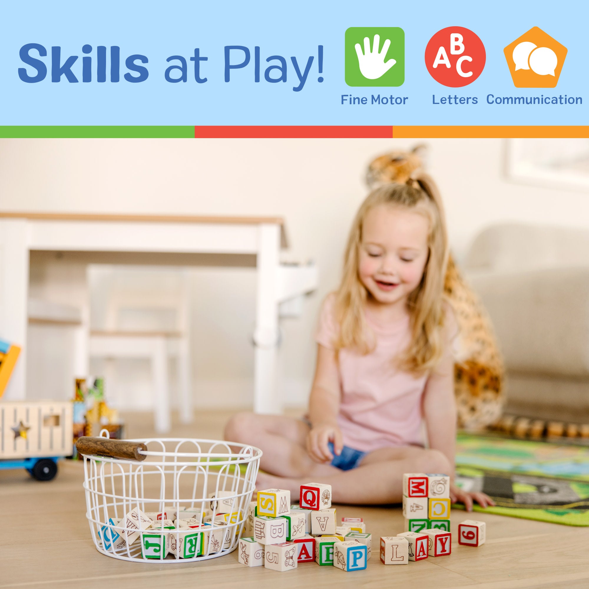 Melissa & Doug Wooden ABC/123 Blocks - Image 5