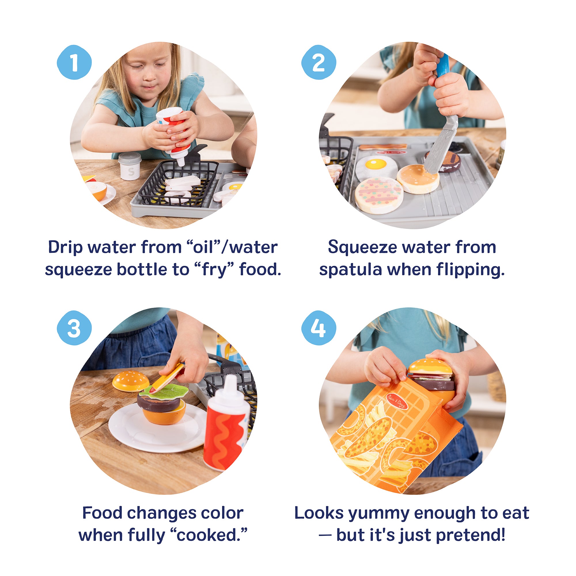 Melissa & Doug Flip & Fry Grill Play Set with Color Changing Water WOW! - Image 4