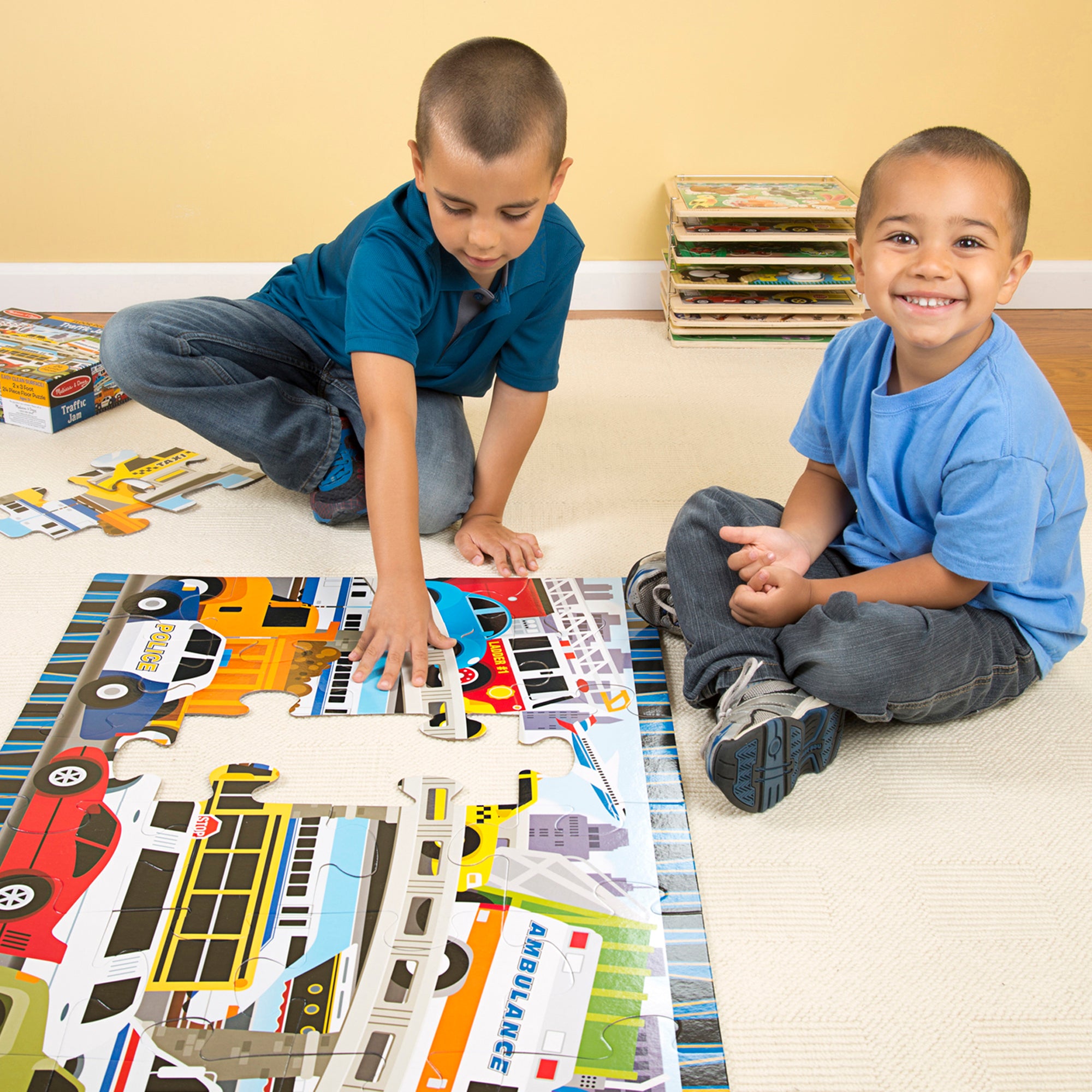 Melissa & Doug Traffic Jam Floor Puzzle - 24 Pieces - Image 6
