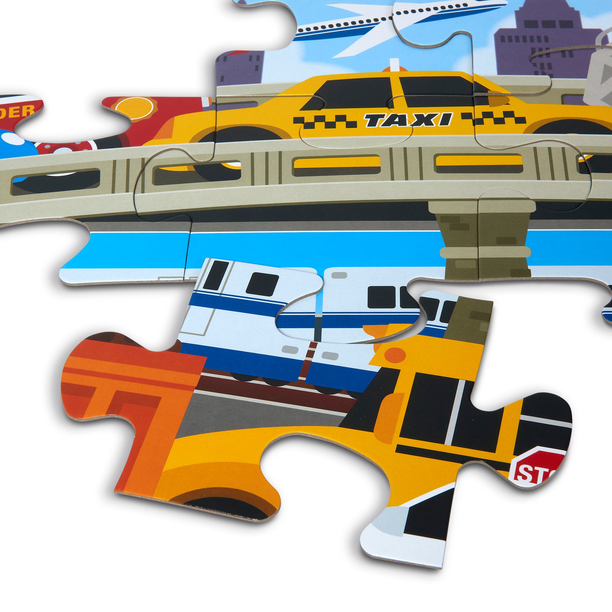 Melissa & Doug Traffic Jam Floor Puzzle - 24 Pieces - Image 3