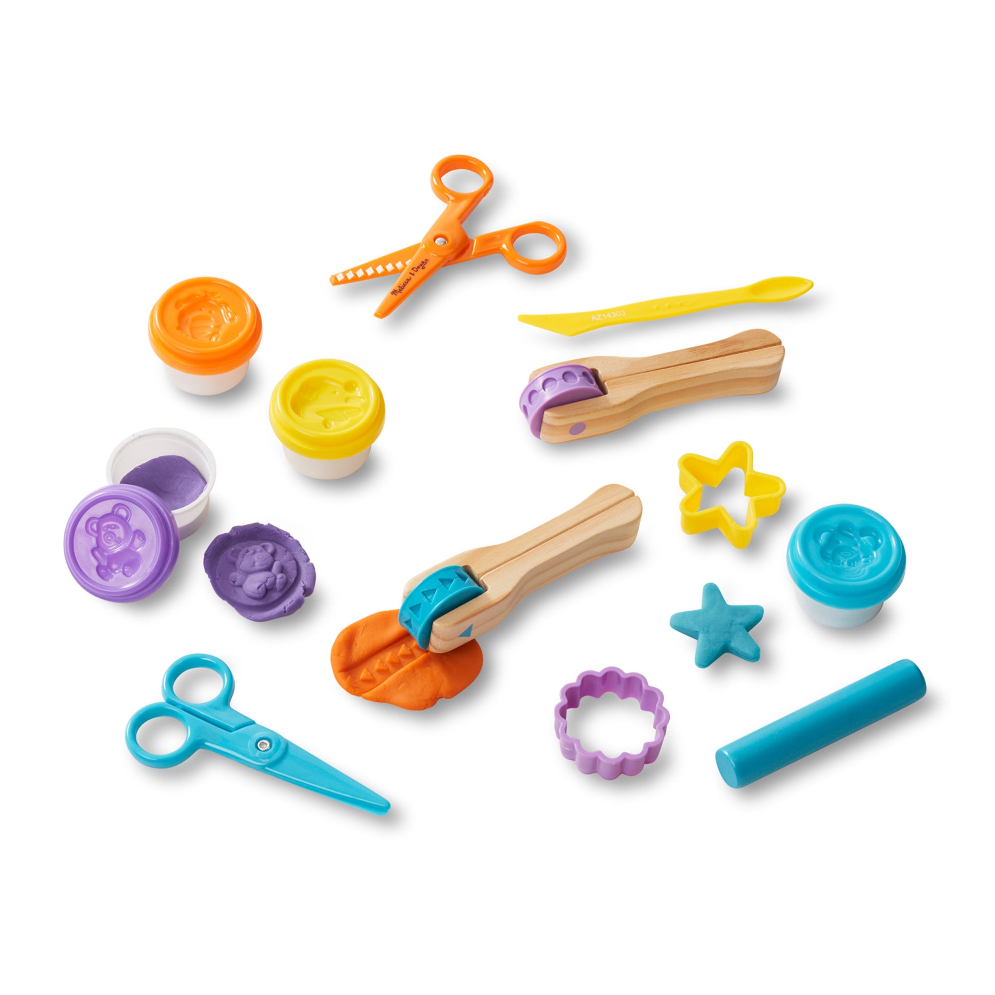 Melissa & Doug Clay Activity 2-Pack: Shape, Model & Mold; Cut, Sculpt & Stamp - Image 3