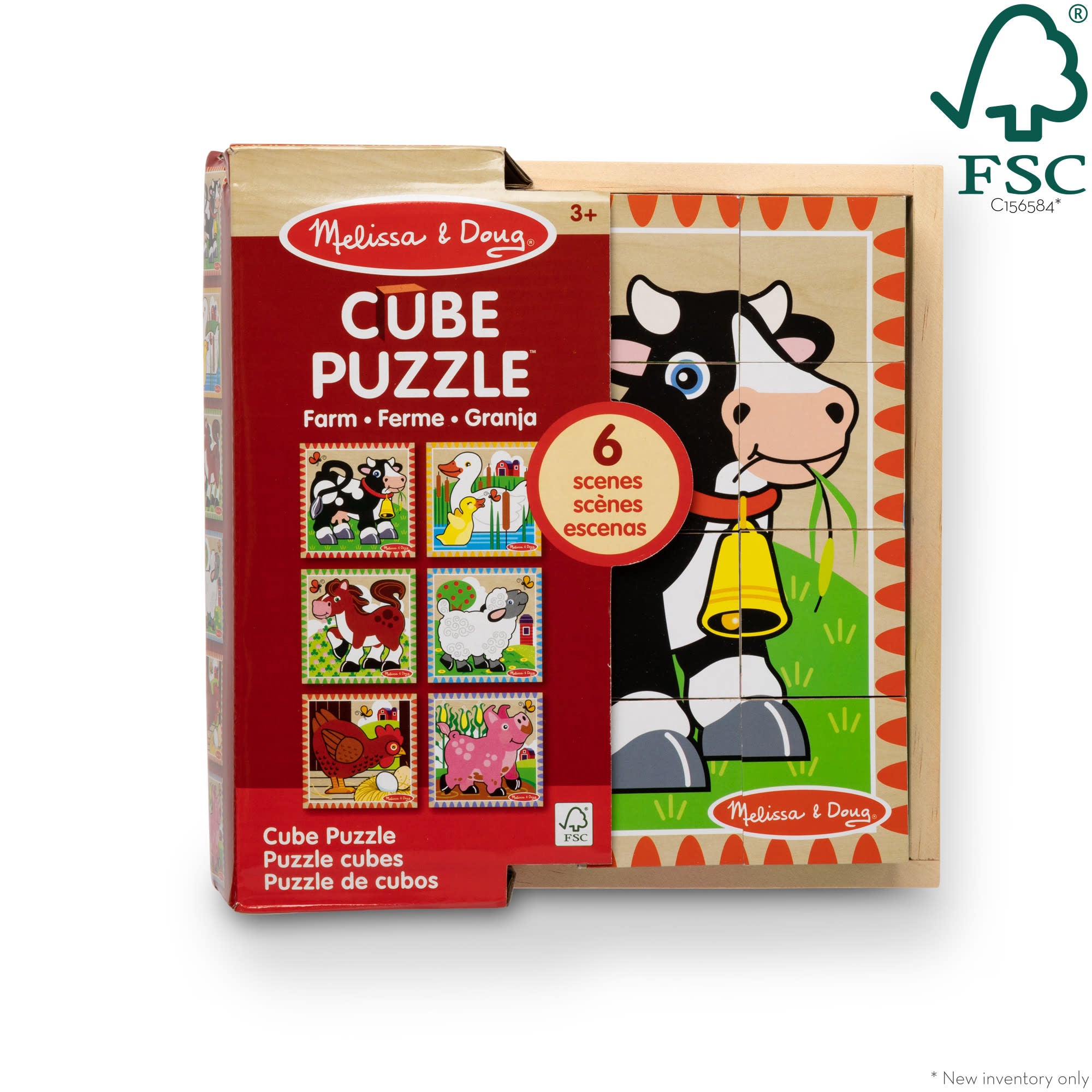 Melissa & Doug Farm Cube Puzzle - 16 Pieces - Image 3